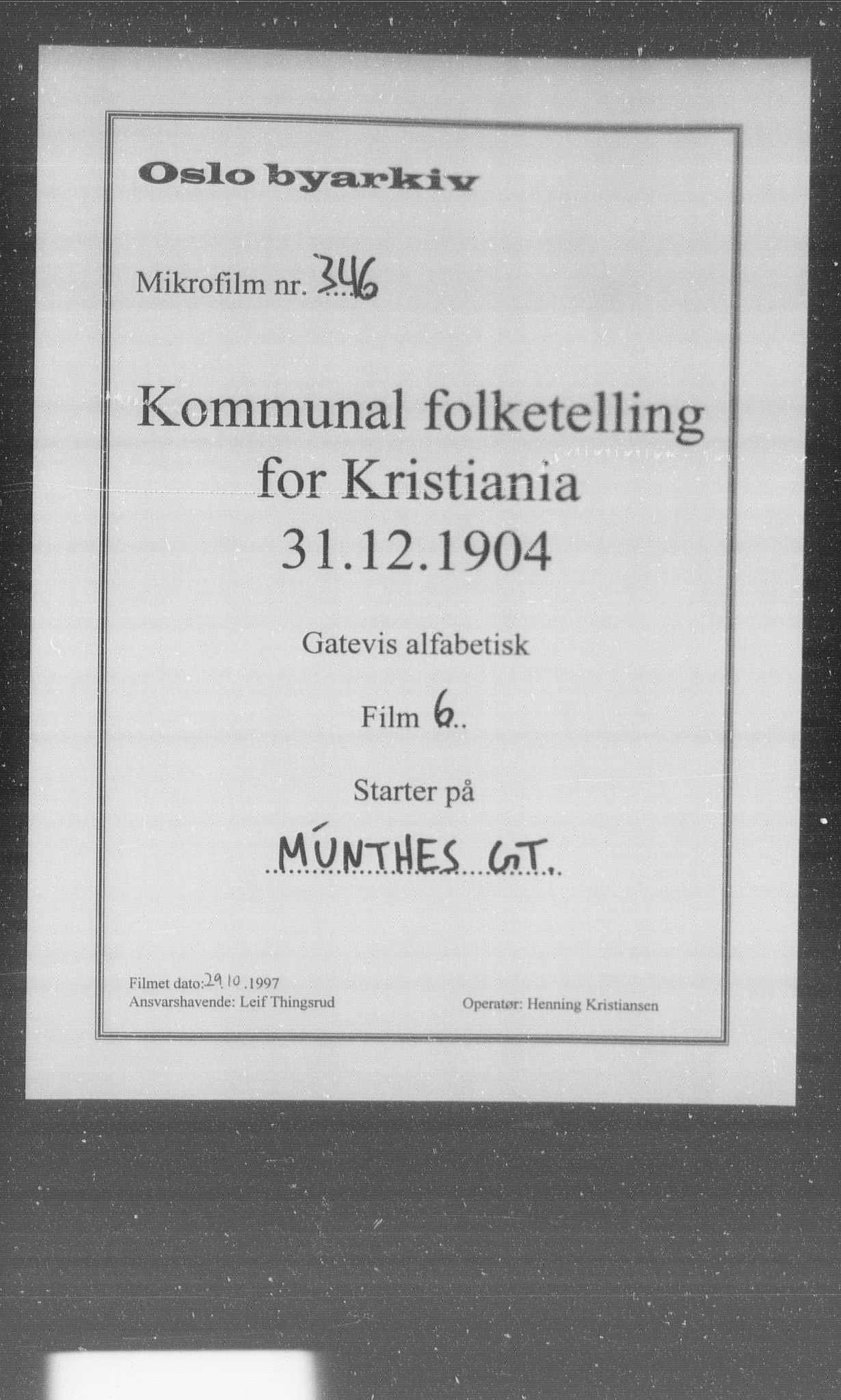 OBA, Kommunal folketelling 31.12.1904 for Kristiania kjøpstad, 1904, s. 13010