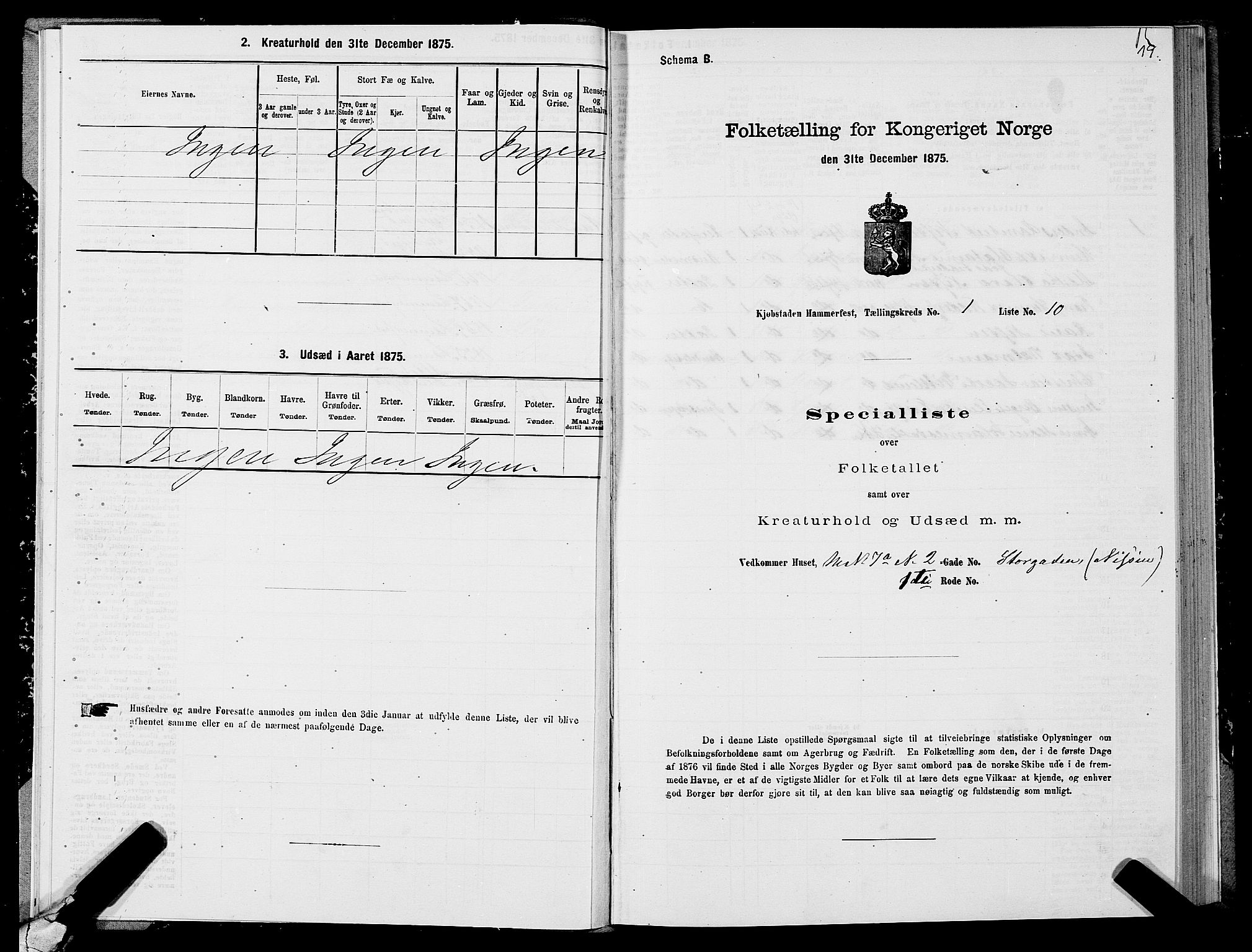 SATØ, Folketelling 1875 for 2001B Hammerfest prestegjeld, Hammerfest kjøpstad, 1875, s. 1019