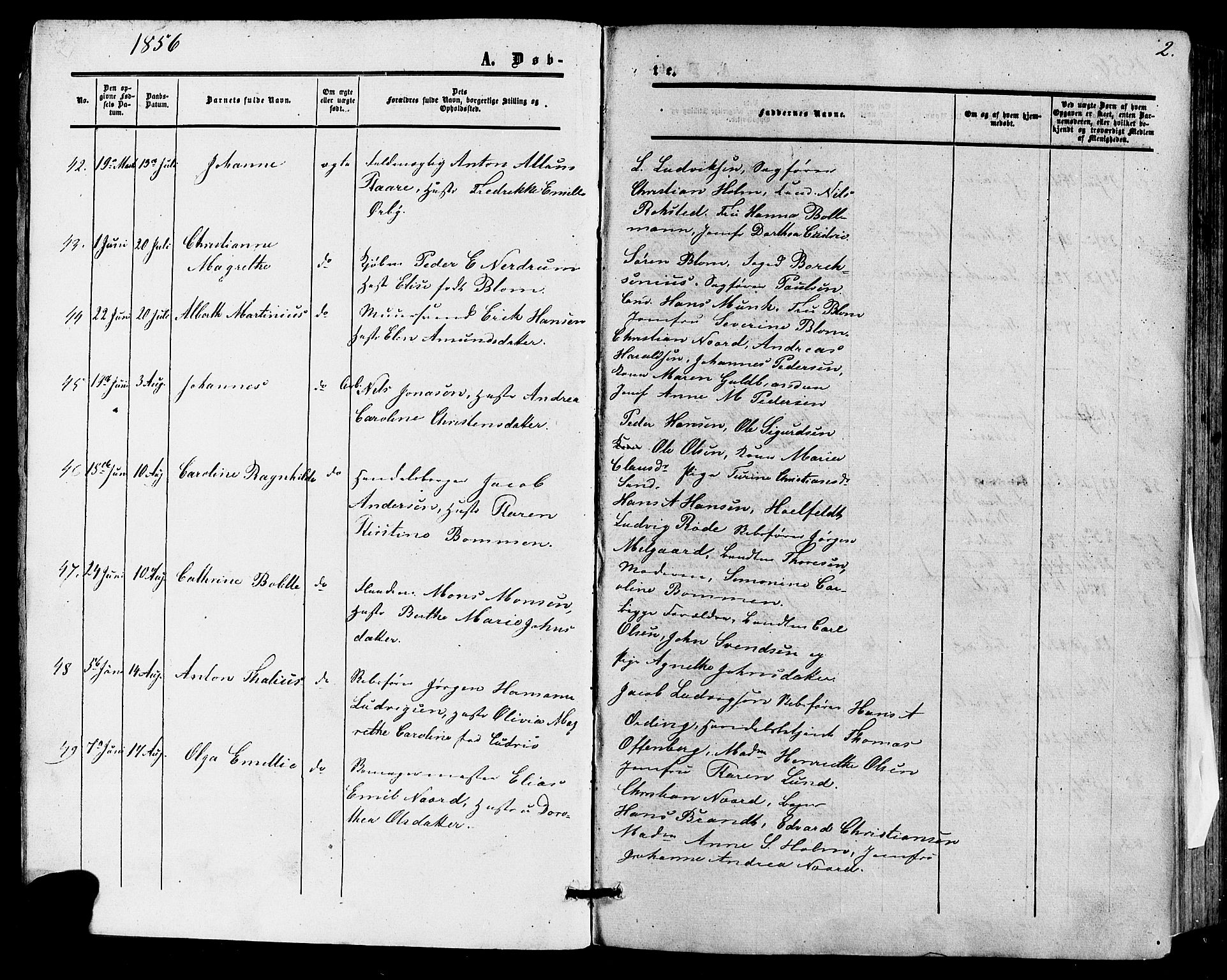 Skien kirkebøker, AV/SAKO-A-302/F/Fa/L0007: Ministerialbok nr. 7, 1856-1865, s. 2