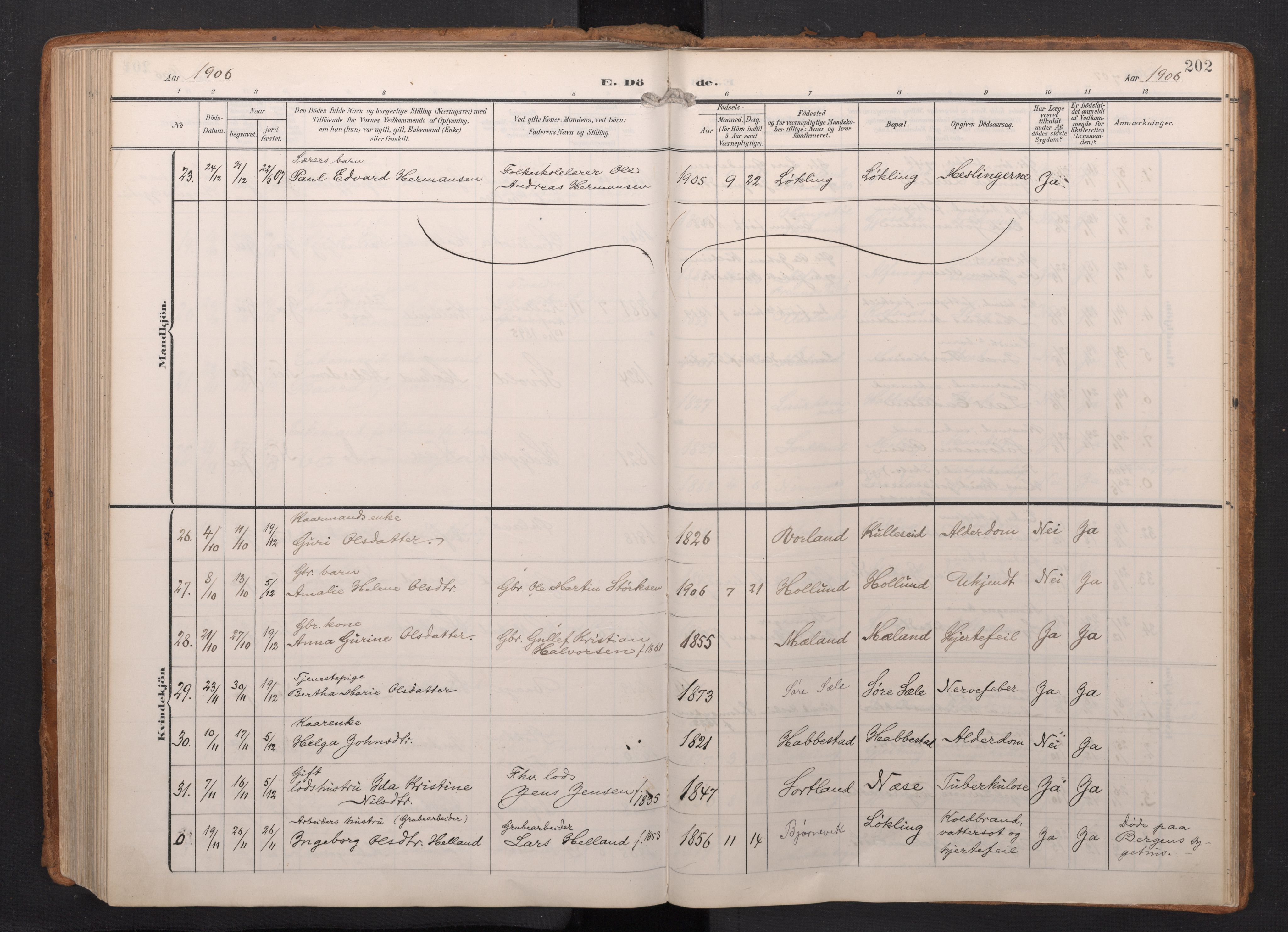 Finnås sokneprestembete, AV/SAB-A-99925/H/Ha/Haa/Haac/L0003: Ministerialbok nr. C 3, 1905-1917, s. 202