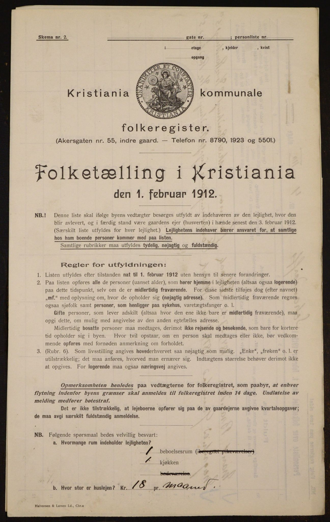 OBA, Kommunal folketelling 1.2.1912 for Kristiania, 1912, s. 89792