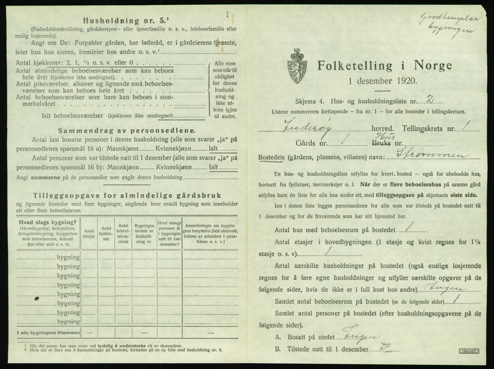 SAT, Folketelling 1920 for 1729 Inderøy herred, 1920, s. 43