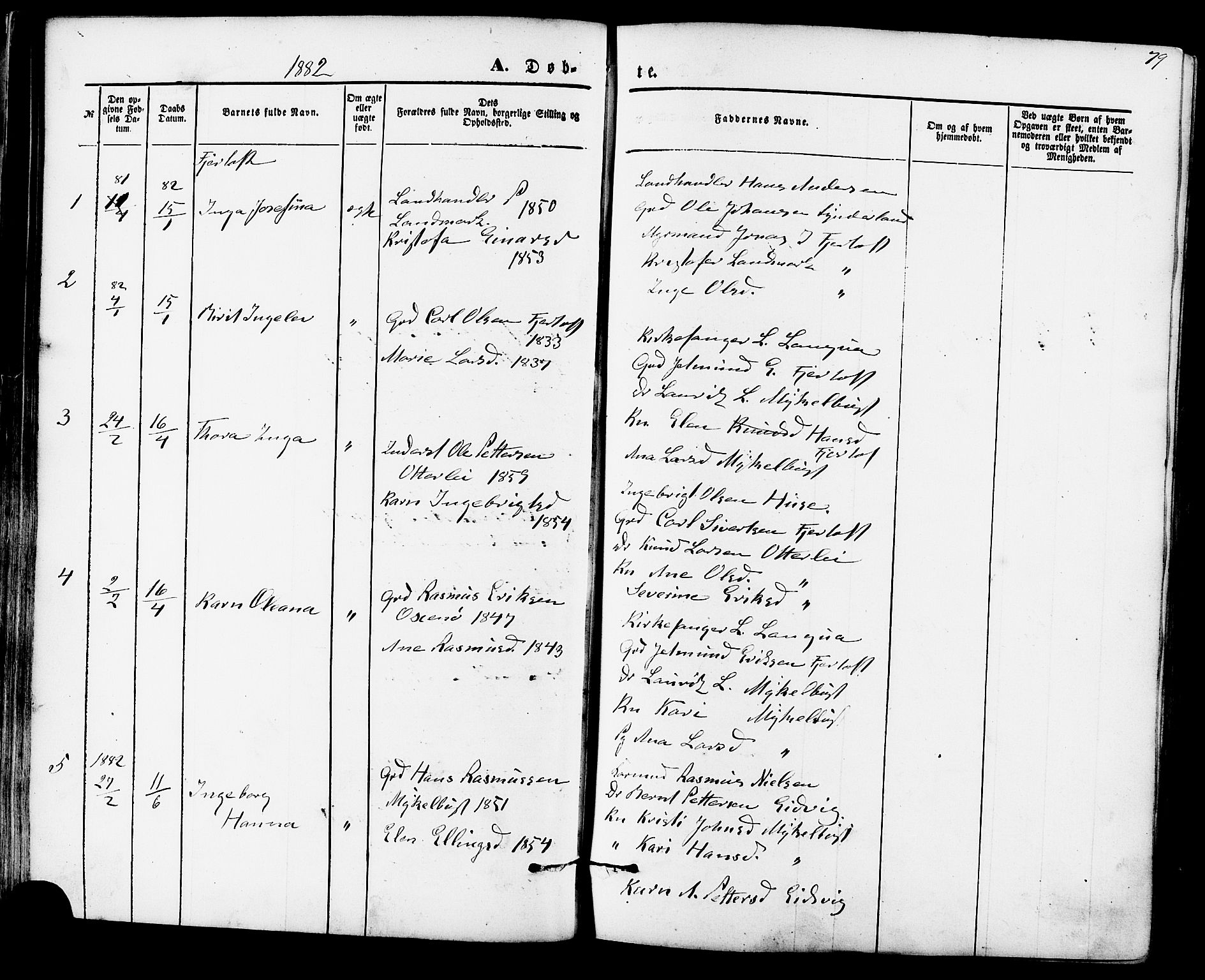 Ministerialprotokoller, klokkerbøker og fødselsregistre - Møre og Romsdal, SAT/A-1454/536/L0500: Ministerialbok nr. 536A09, 1876-1889, s. 79