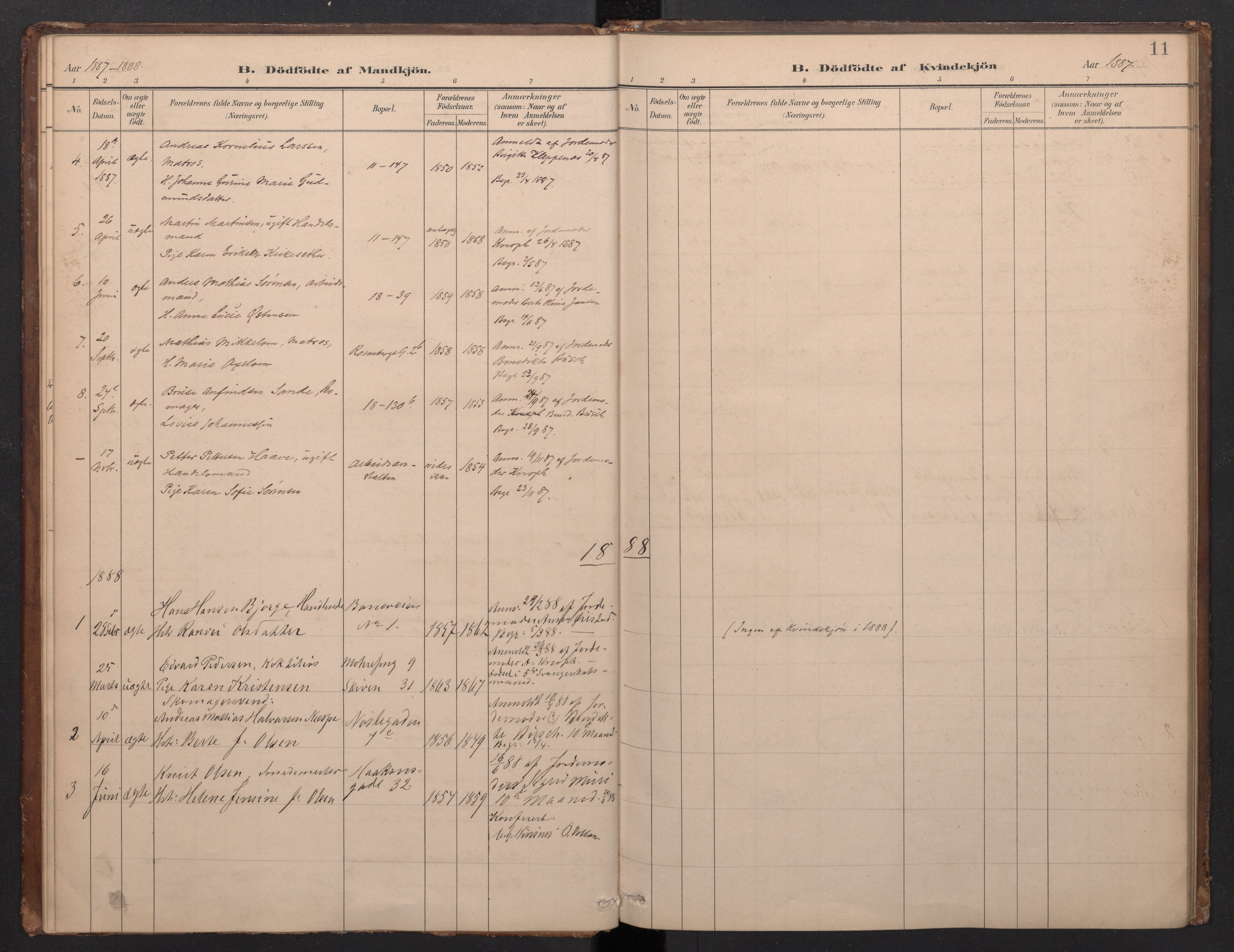 Domkirken sokneprestembete, SAB/A-74801/H/Haa/L0049: Ministerialbok nr. G 1, 1882-1922, s. 10b-11a