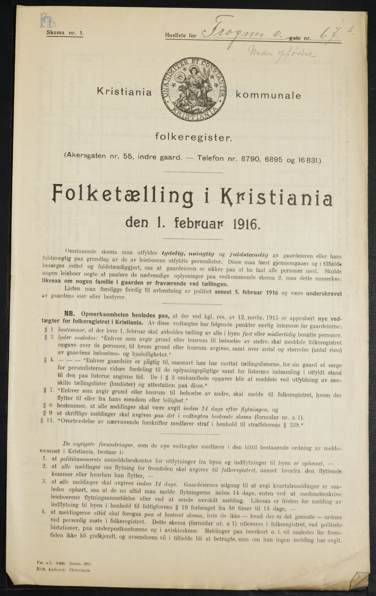 OBA, Kommunal folketelling 1.2.1916 for Kristiania, 1916, s. 28526