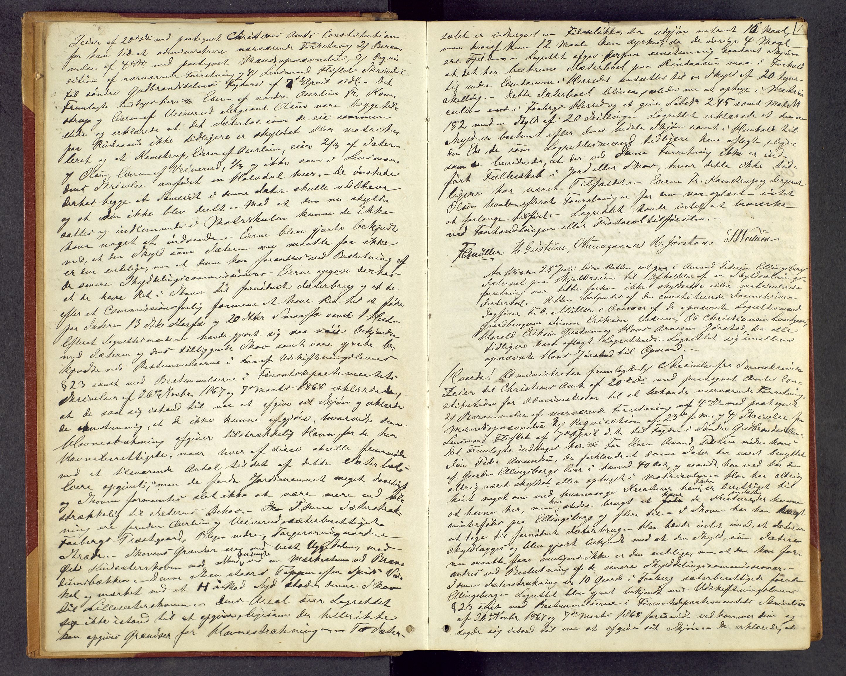 Sør-Gudbrandsdal tingrett, AV/SAH-TING-004/G/Gc/L0009: Ekstrarettsprotokoll, 1868-1874, s. 6-7