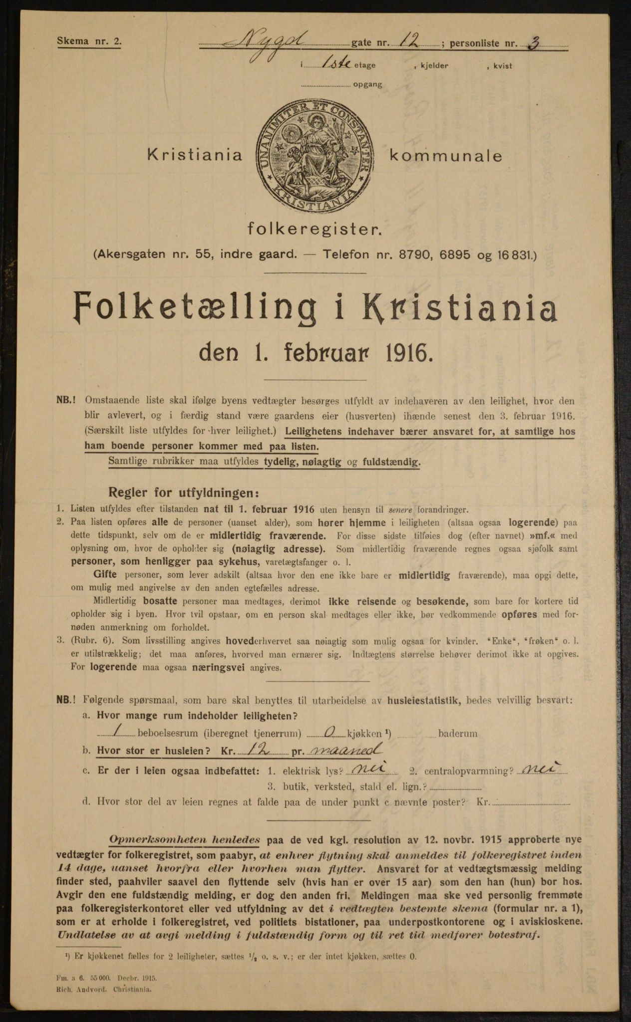 OBA, Kommunal folketelling 1.2.1916 for Kristiania, 1916, s. 75766