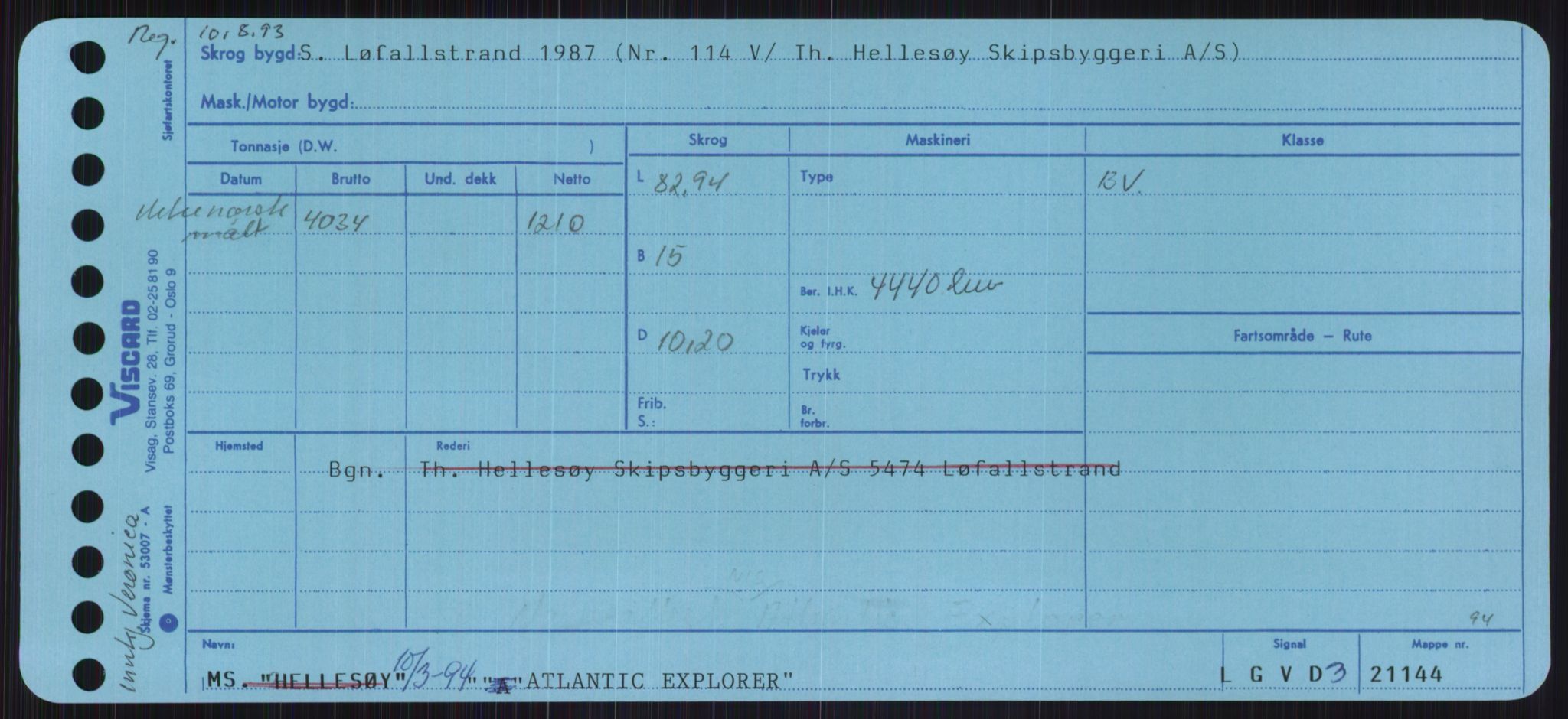 Sjøfartsdirektoratet med forløpere, Skipsmålingen, RA/S-1627/H/Ha/L0001/0001: Fartøy, A-Eig / Fartøy A-Bjøn, s. 489