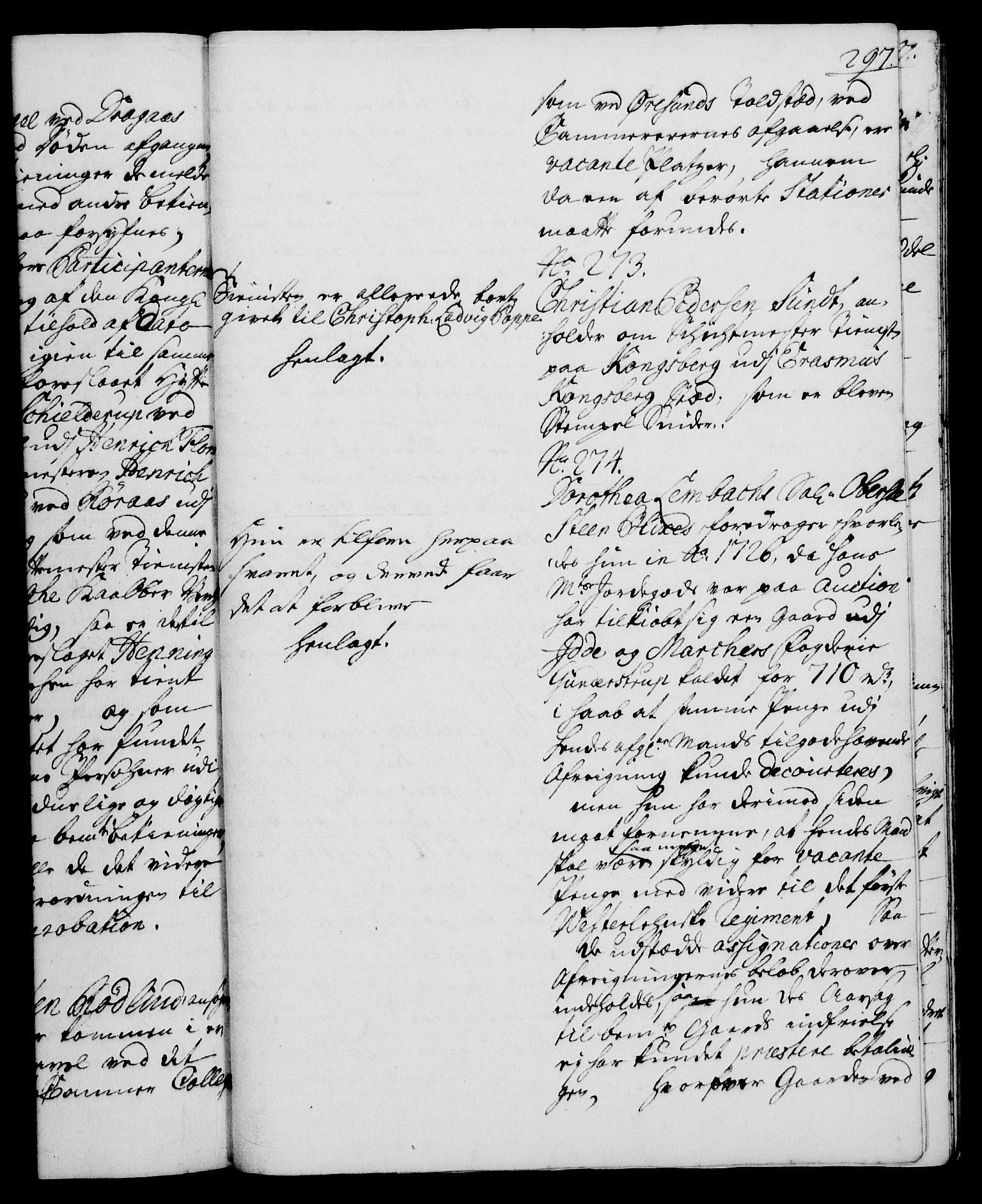 Rentekammeret, Kammerkanselliet, AV/RA-EA-3111/G/Gh/Gha/L0012: Norsk ekstraktmemorialprotokoll (merket RK 53.57), 1730, s. 297