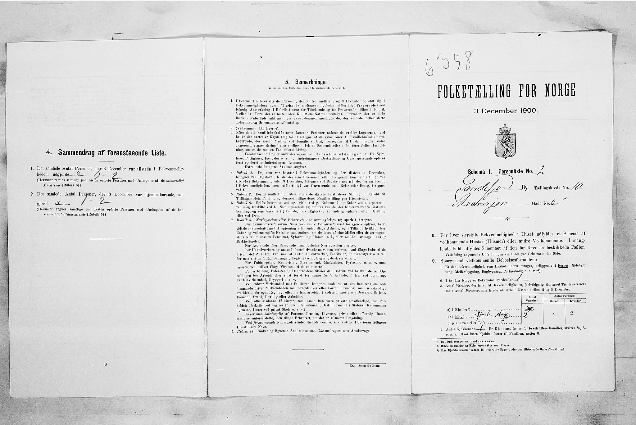 RA, Folketelling 1900 for 0706 Sandefjord kjøpstad, 1900, s. 2437