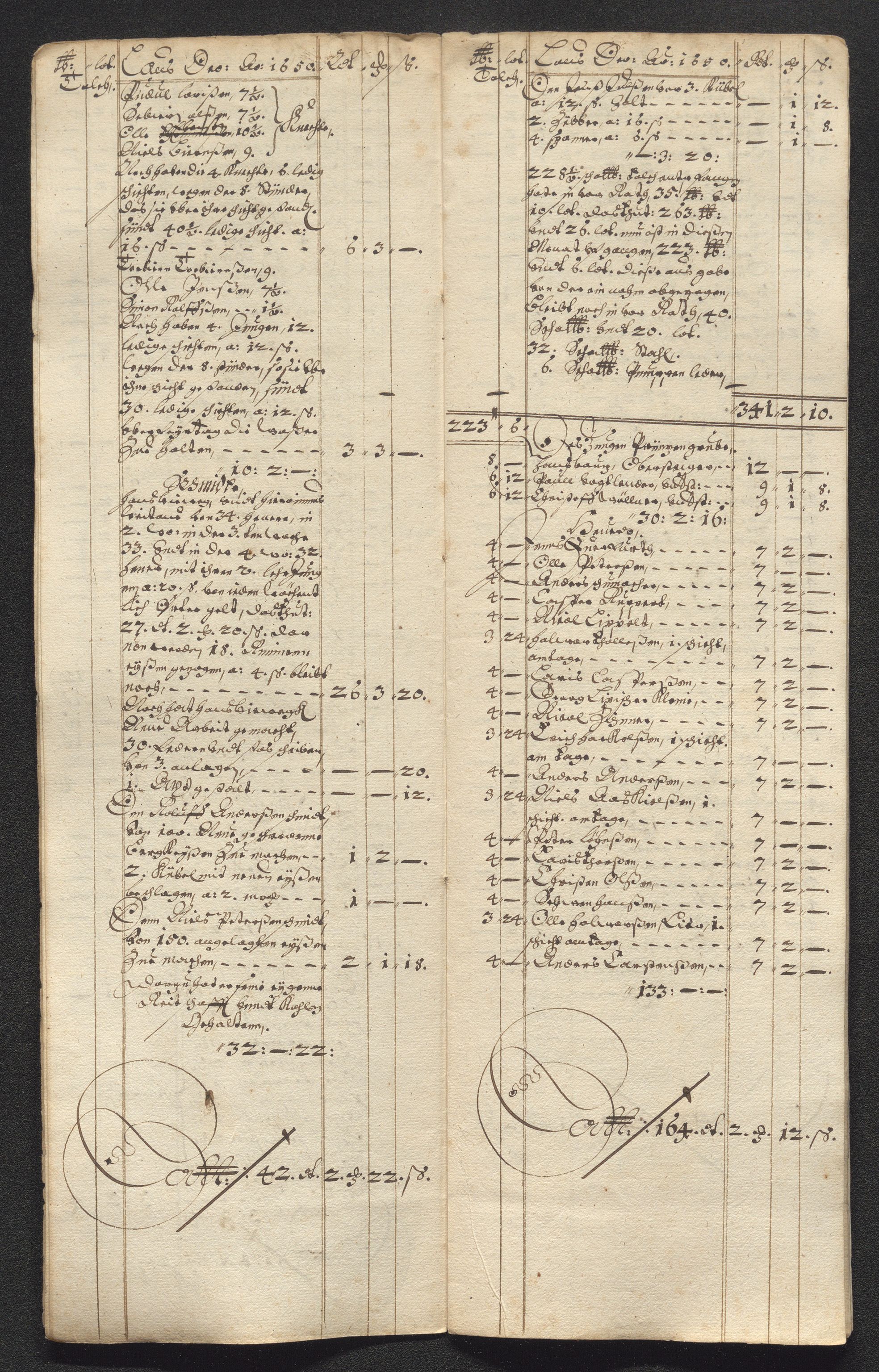 Kongsberg Sølvverk 1623-1816, SAKO/EA-3135/001/D/Dc/Dcd/L0024: Utgiftsregnskap for gruver m.m. , 1650, s. 250