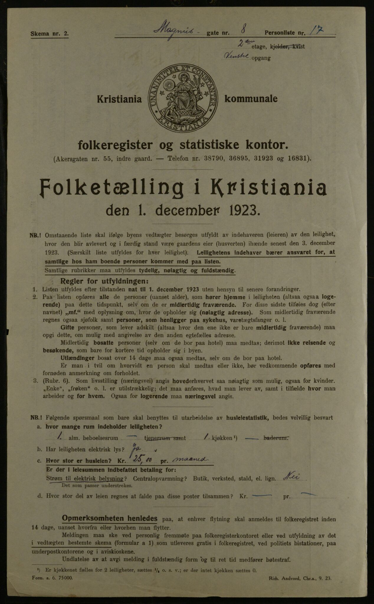 OBA, Kommunal folketelling 1.12.1923 for Kristiania, 1923, s. 66231