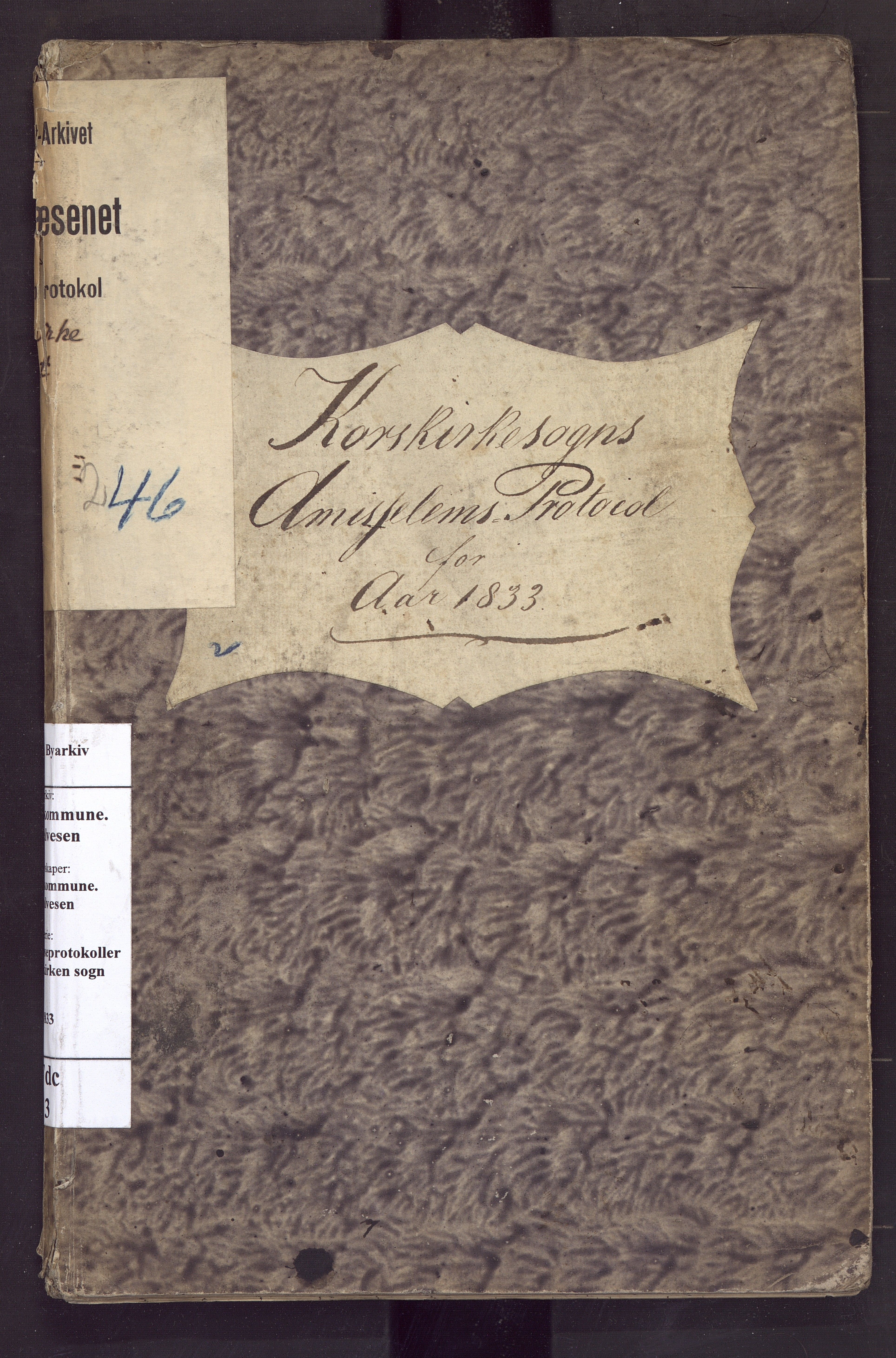 Bergen kommune. Sosialvesen, BBA/A-2588/F/Fd/Fdc, 1833