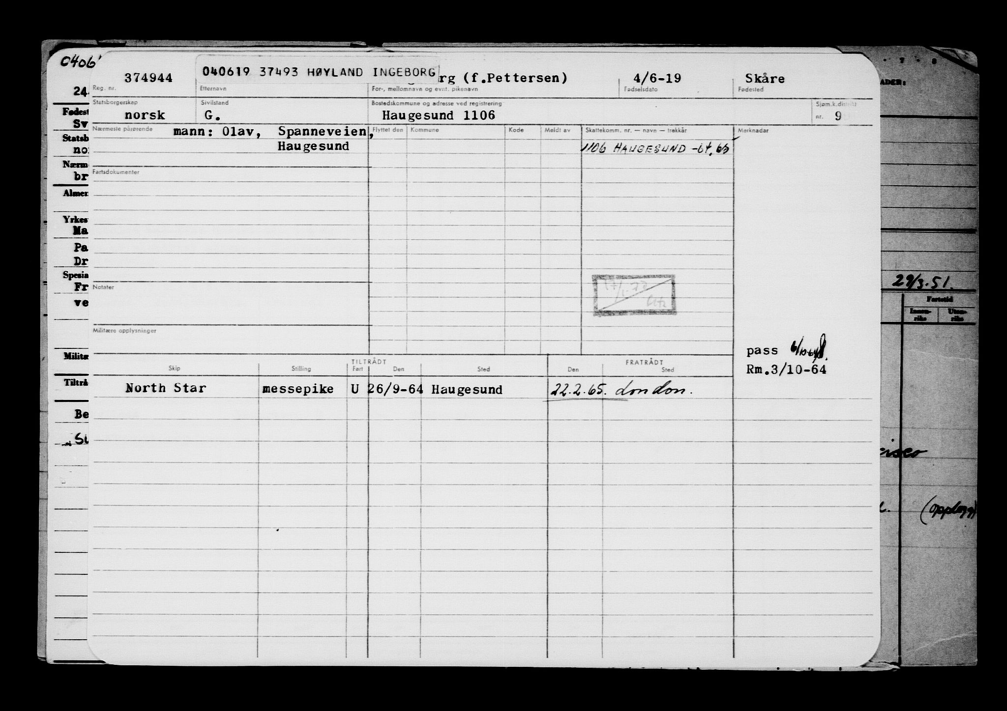 Direktoratet for sjømenn, AV/RA-S-3545/G/Gb/L0169: Hovedkort, 1919, s. 338