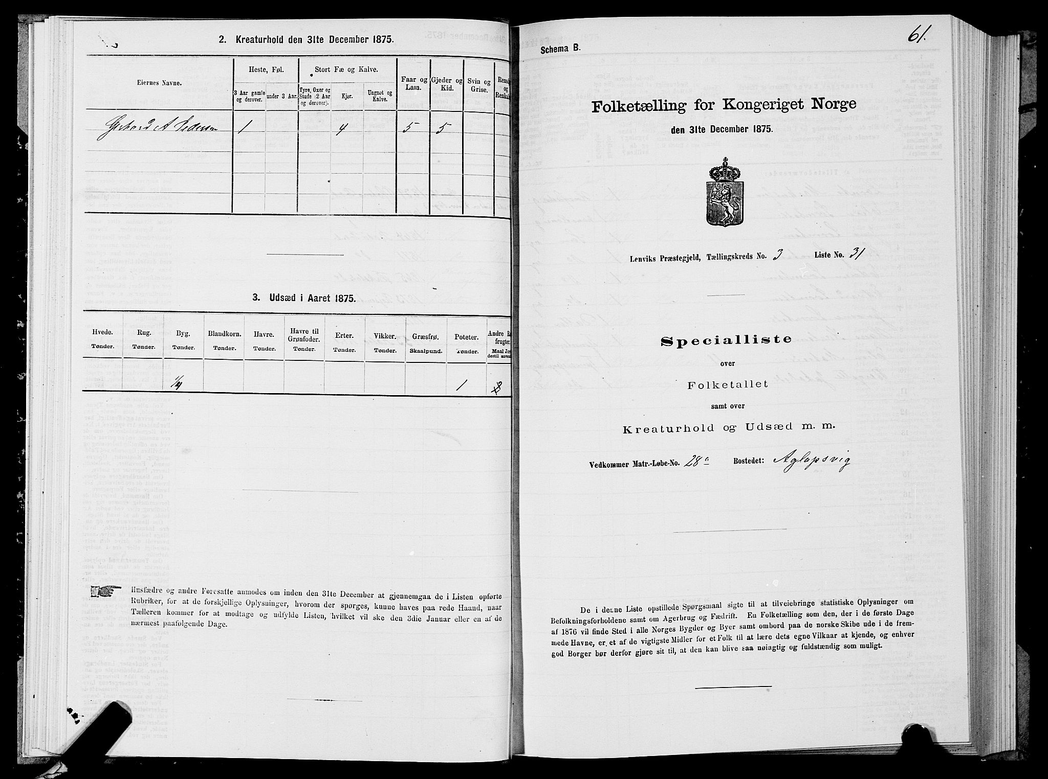 SATØ, Folketelling 1875 for 1931P Lenvik prestegjeld, 1875, s. 2061