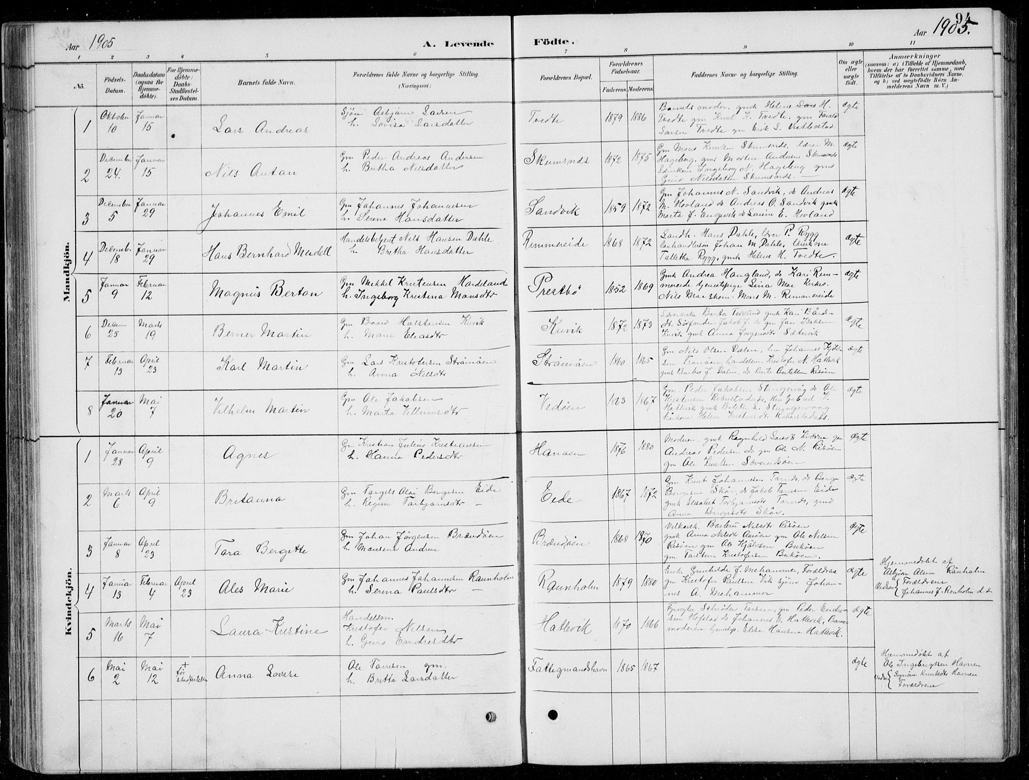 Fitjar sokneprestembete, AV/SAB-A-99926: Klokkerbok nr. A 2, 1887-1906, s. 94