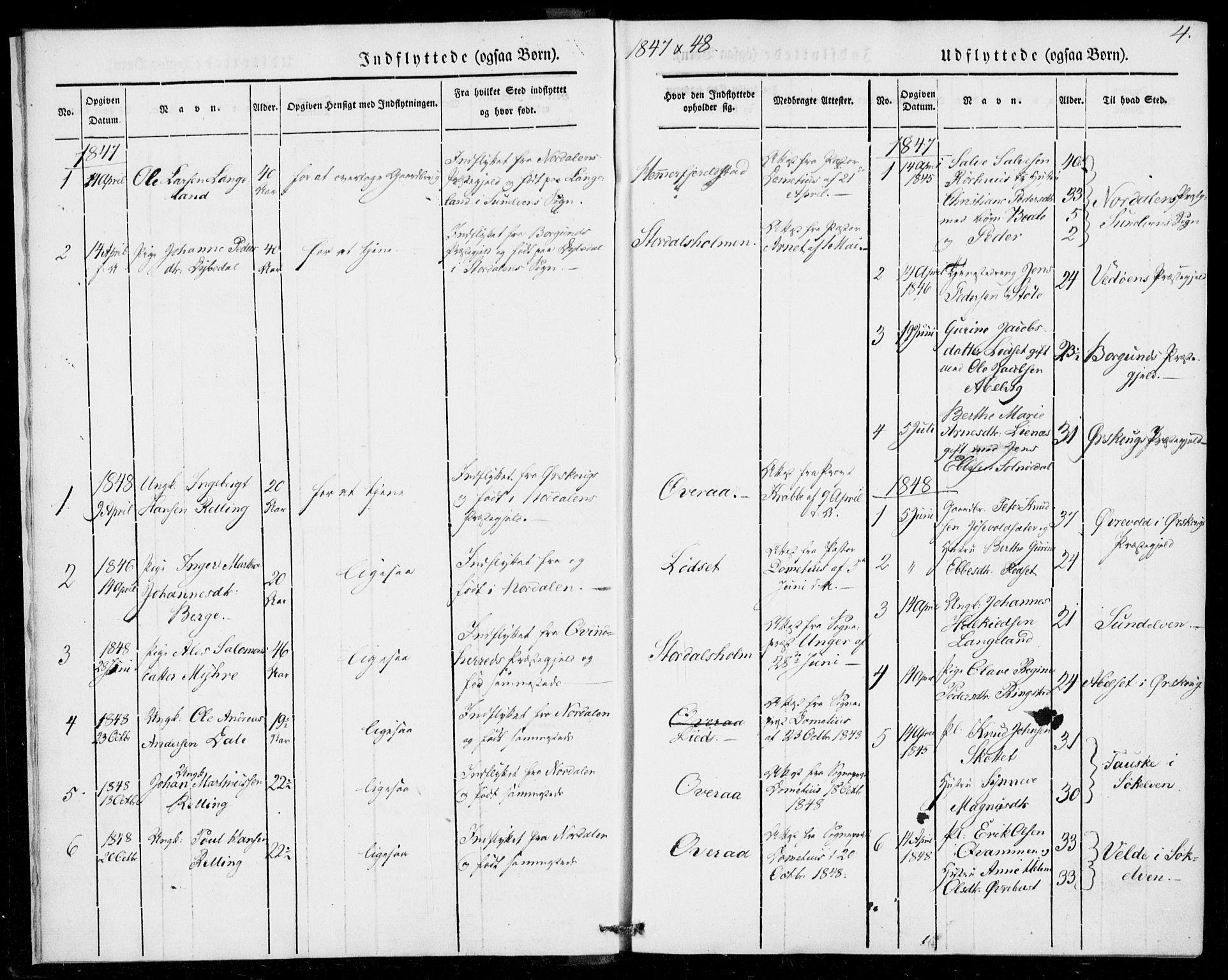 Ministerialprotokoller, klokkerbøker og fødselsregistre - Møre og Romsdal, SAT/A-1454/520/L0279: Ministerialbok nr. 520A08, 1844-1881, s. 4