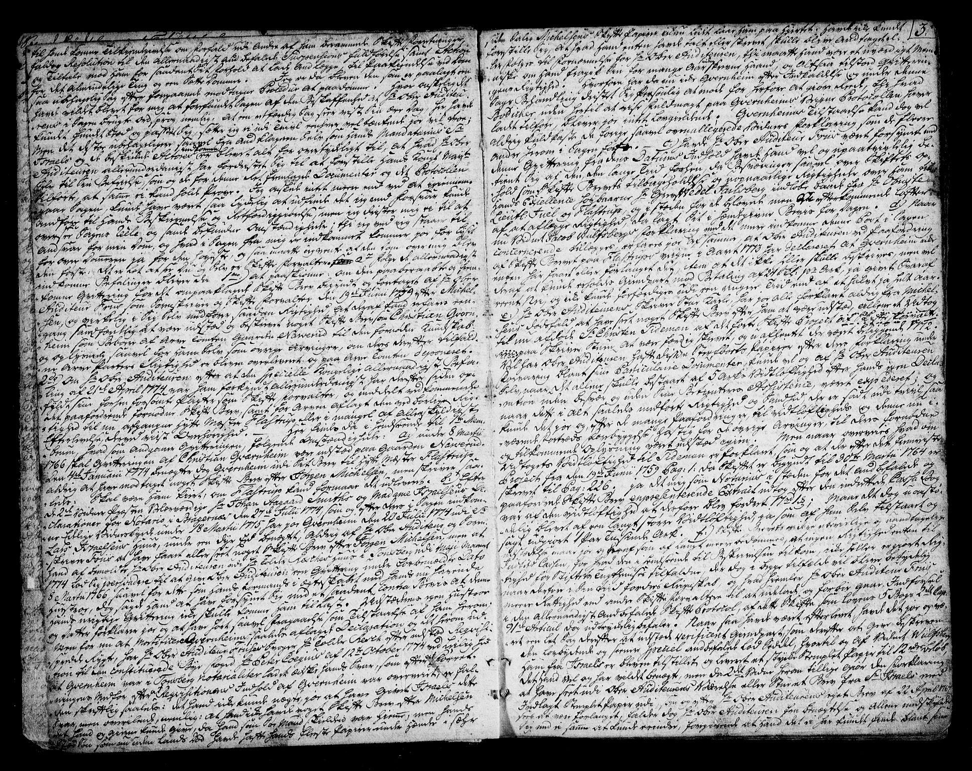 Nordre Jarlsberg sorenskriveri, AV/SAKO-A-80/F/Fa/Faa/L0030: Tingbok, 1776-1785, s. 3