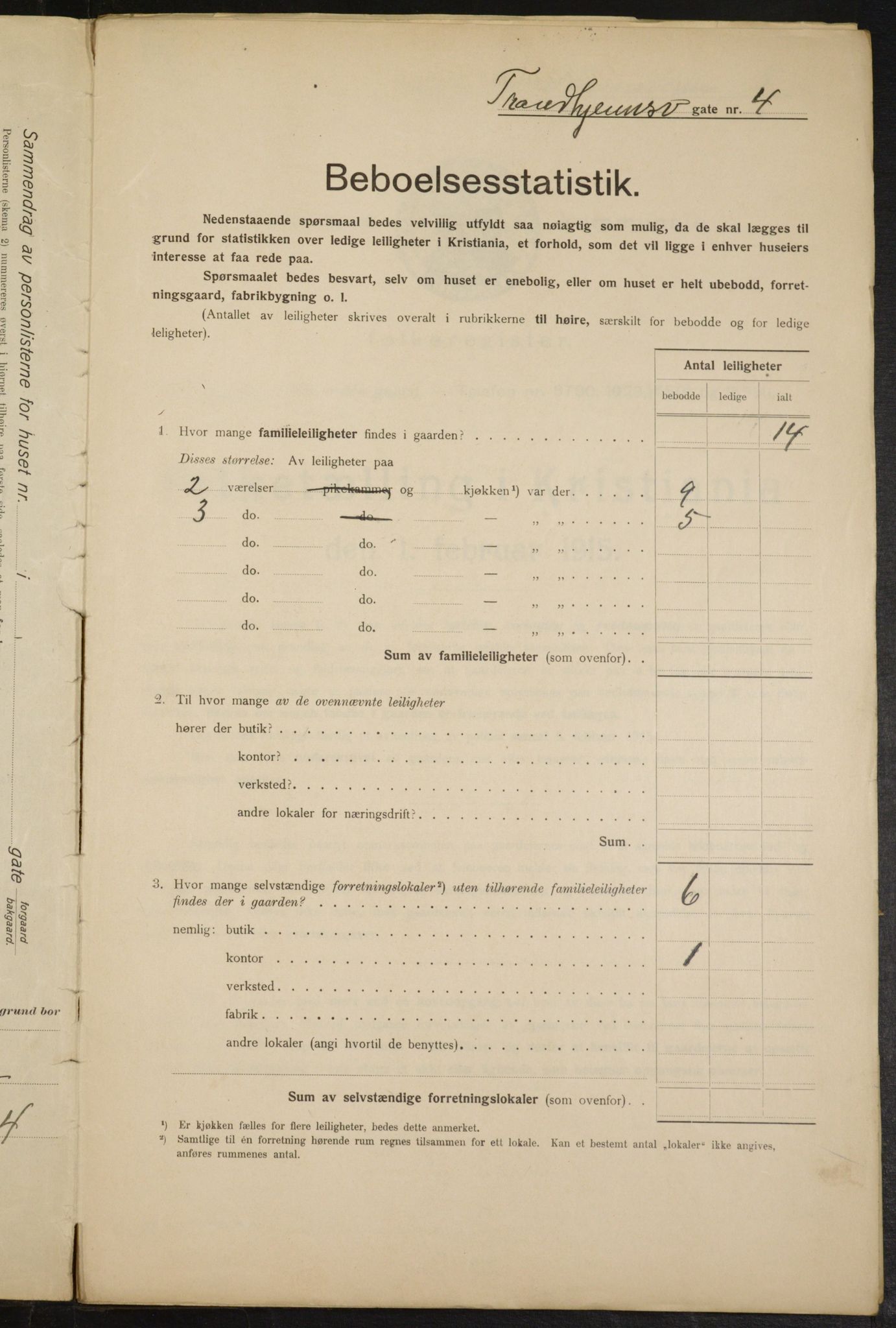 OBA, Kommunal folketelling 1.2.1915 for Kristiania, 1915, s. 116210