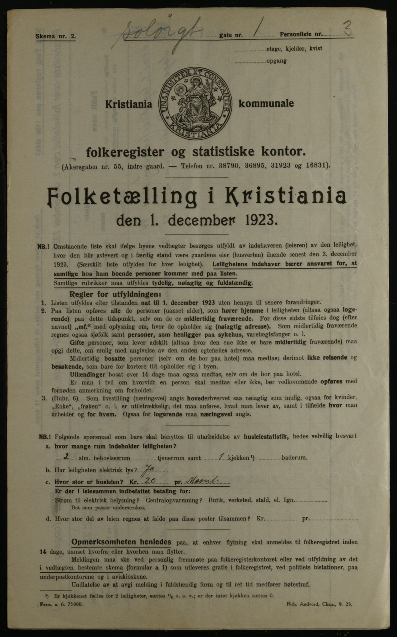 OBA, Kommunal folketelling 1.12.1923 for Kristiania, 1923, s. 109832