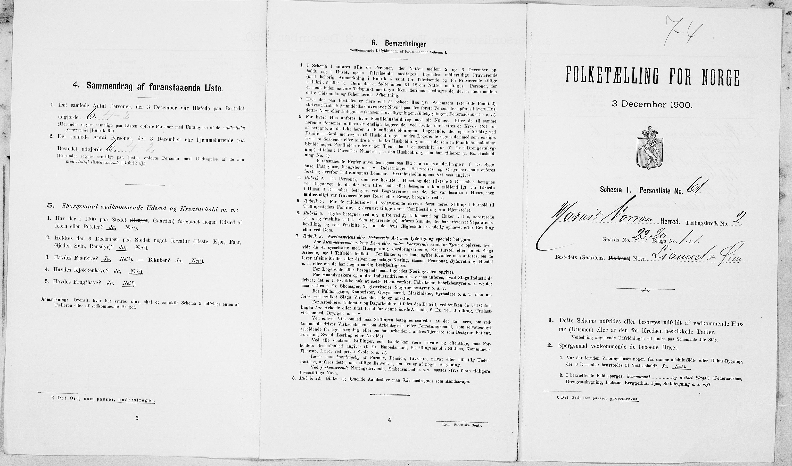SAT, Folketelling 1900 for 1723 Mosvik og Verran herred, 1900, s. 263