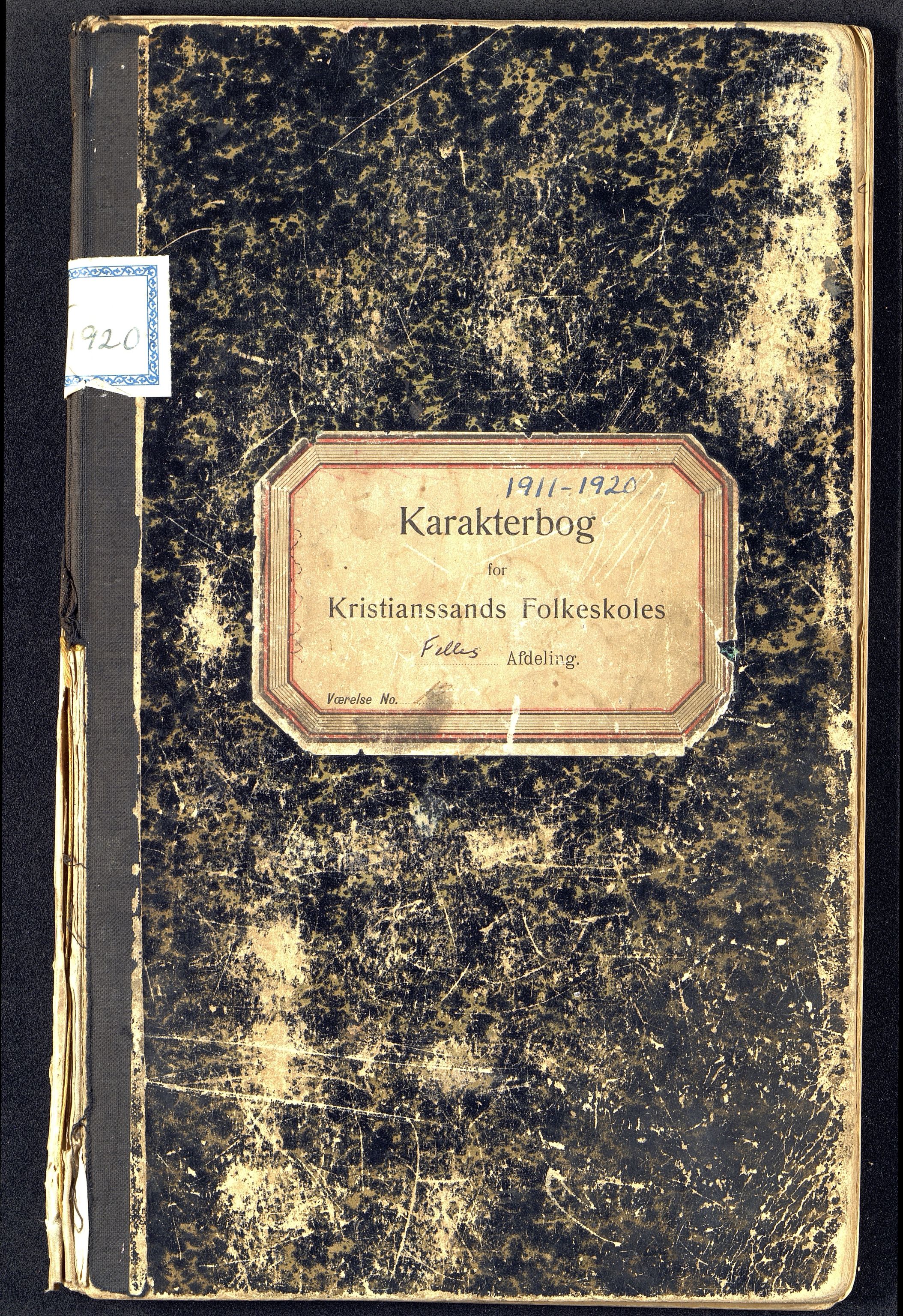 Kristiansand By - Øvingsskolen, ARKSOR/1001KG561/G/Gb/L0003/0006: Karakterprotokoller / Karakterprotokoll, 1911-1920