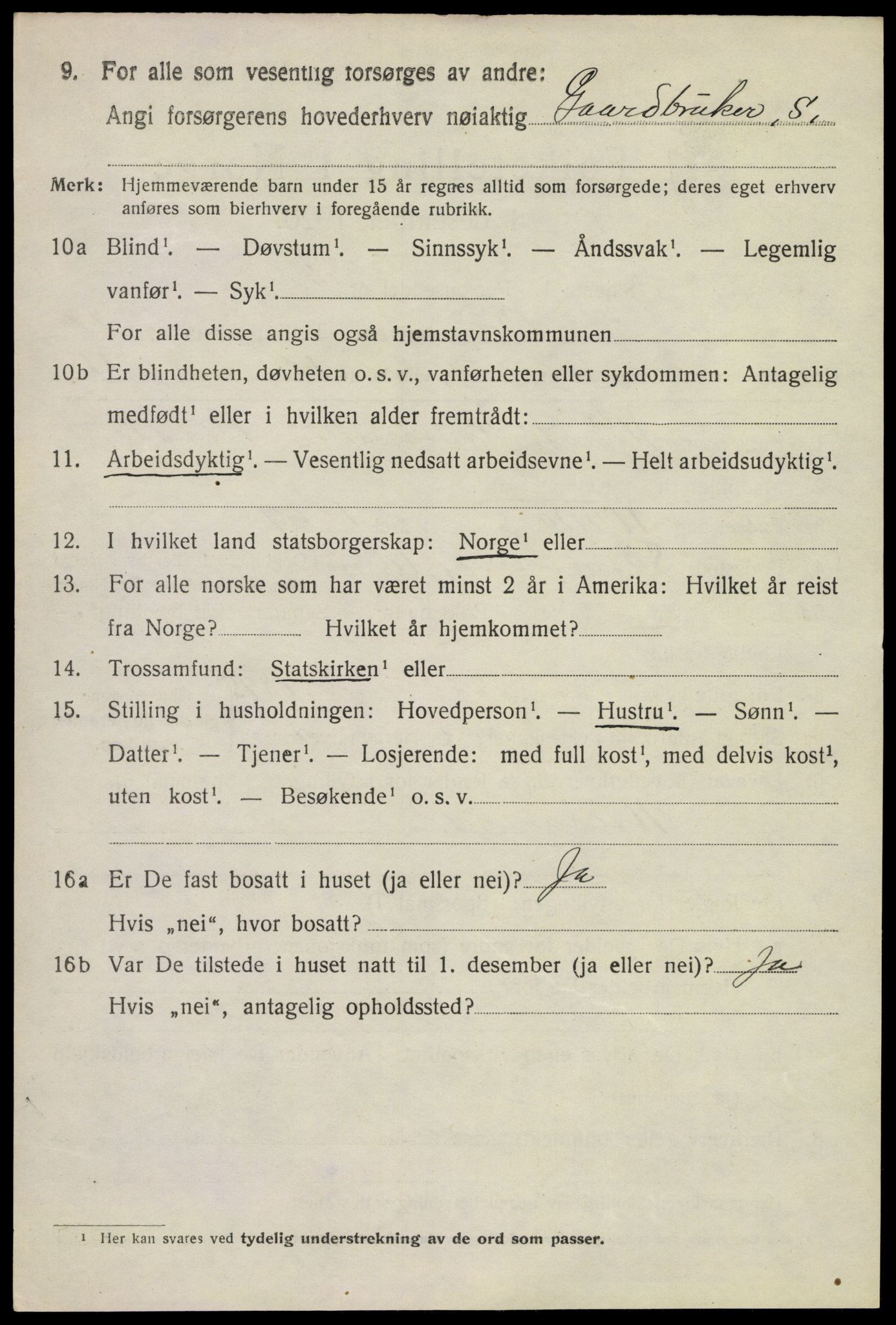 SAKO, Folketelling 1920 for 0821 Bø herred, 1920, s. 6629