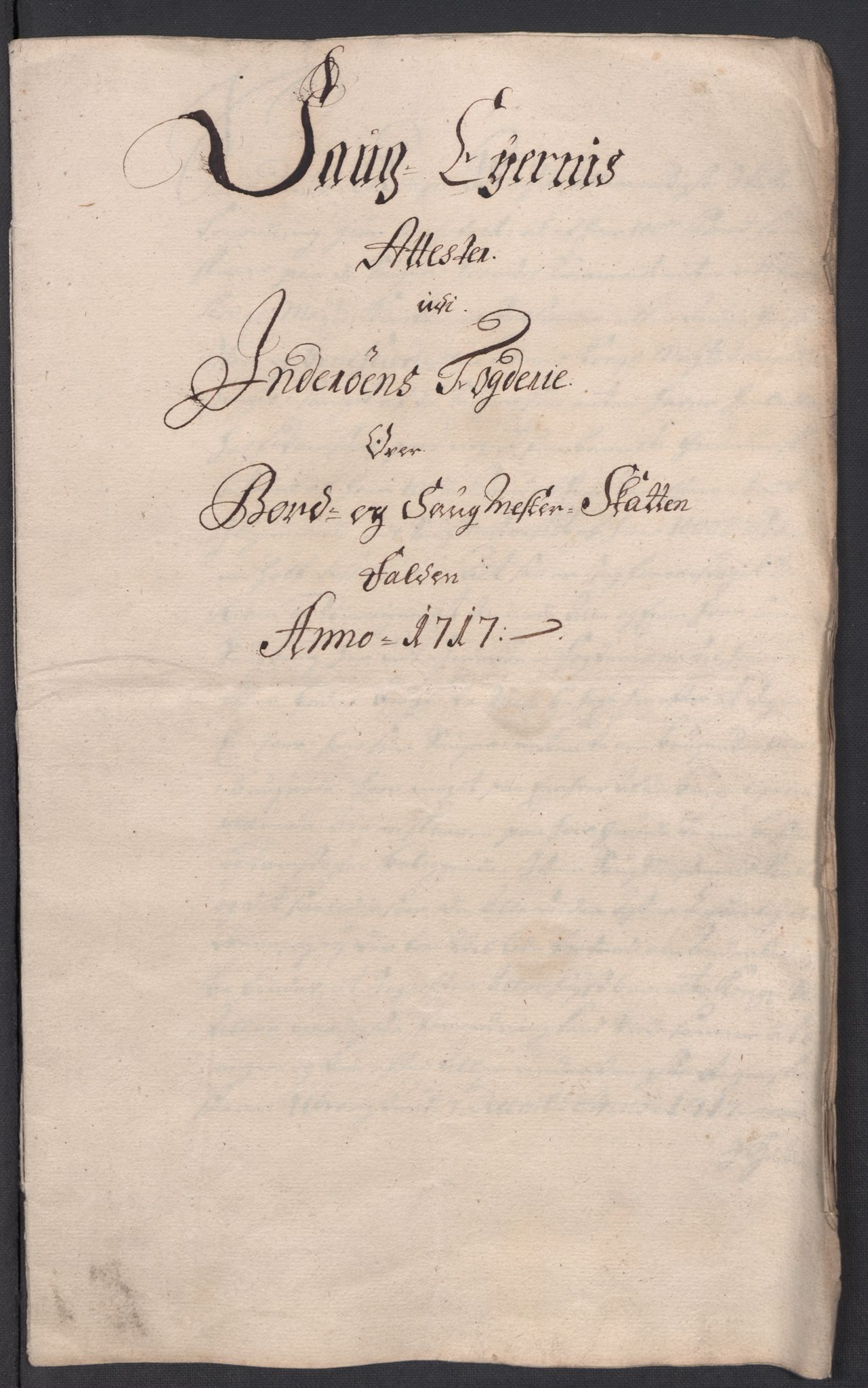 Rentekammeret inntil 1814, Reviderte regnskaper, Fogderegnskap, RA/EA-4092/R63/L4325: Fogderegnskap Inderøy, 1717, s. 135