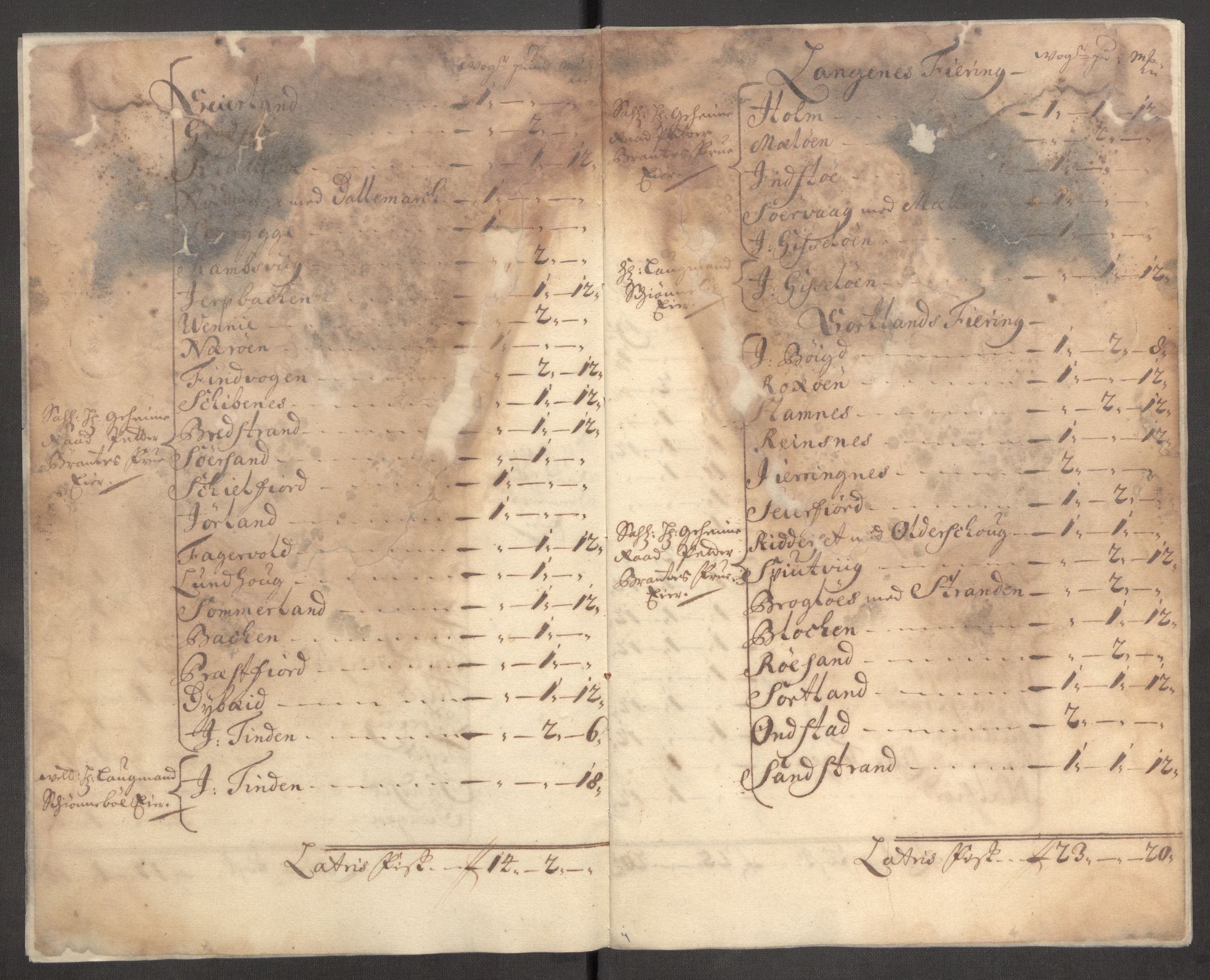 Rentekammeret inntil 1814, Reviderte regnskaper, Fogderegnskap, RA/EA-4092/R67/L4678: Fogderegnskap Vesterålen, Andenes og Lofoten, 1696-1708, s. 417