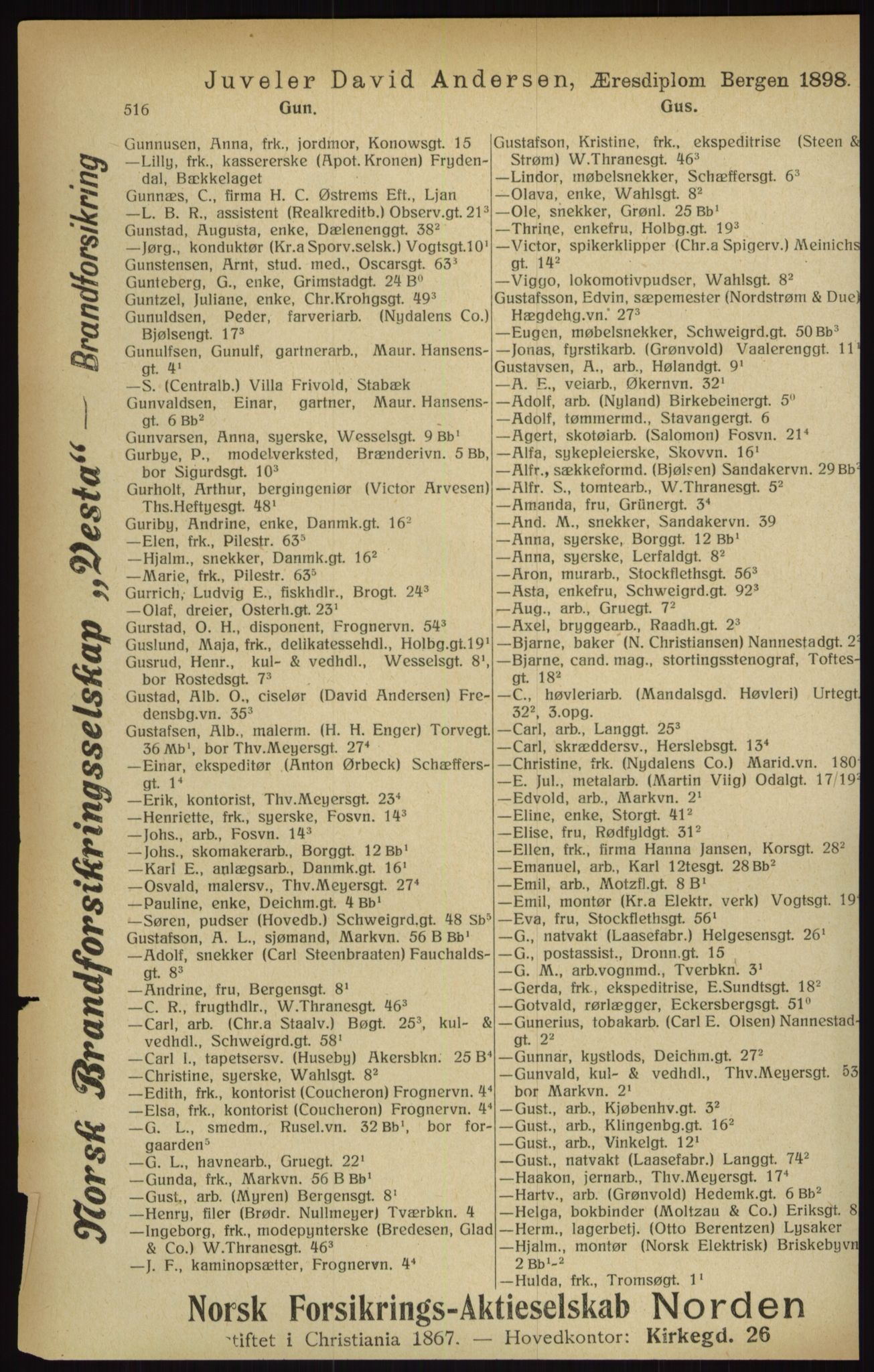 Kristiania/Oslo adressebok, PUBL/-, 1916, s. 516