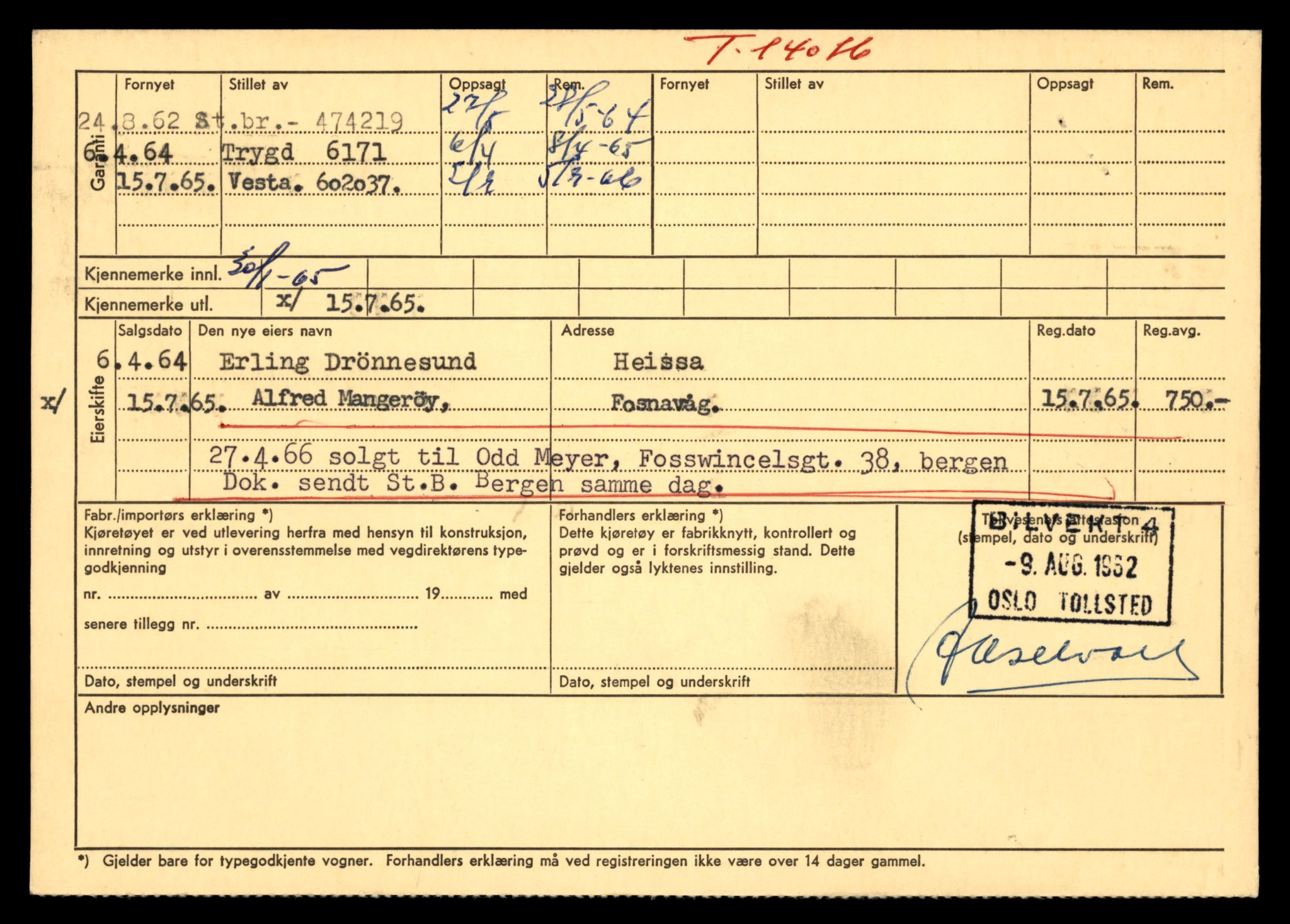 Møre og Romsdal vegkontor - Ålesund trafikkstasjon, AV/SAT-A-4099/F/Fe/L0042: Registreringskort for kjøretøy T 13906 - T 14079, 1927-1998, s. 1628
