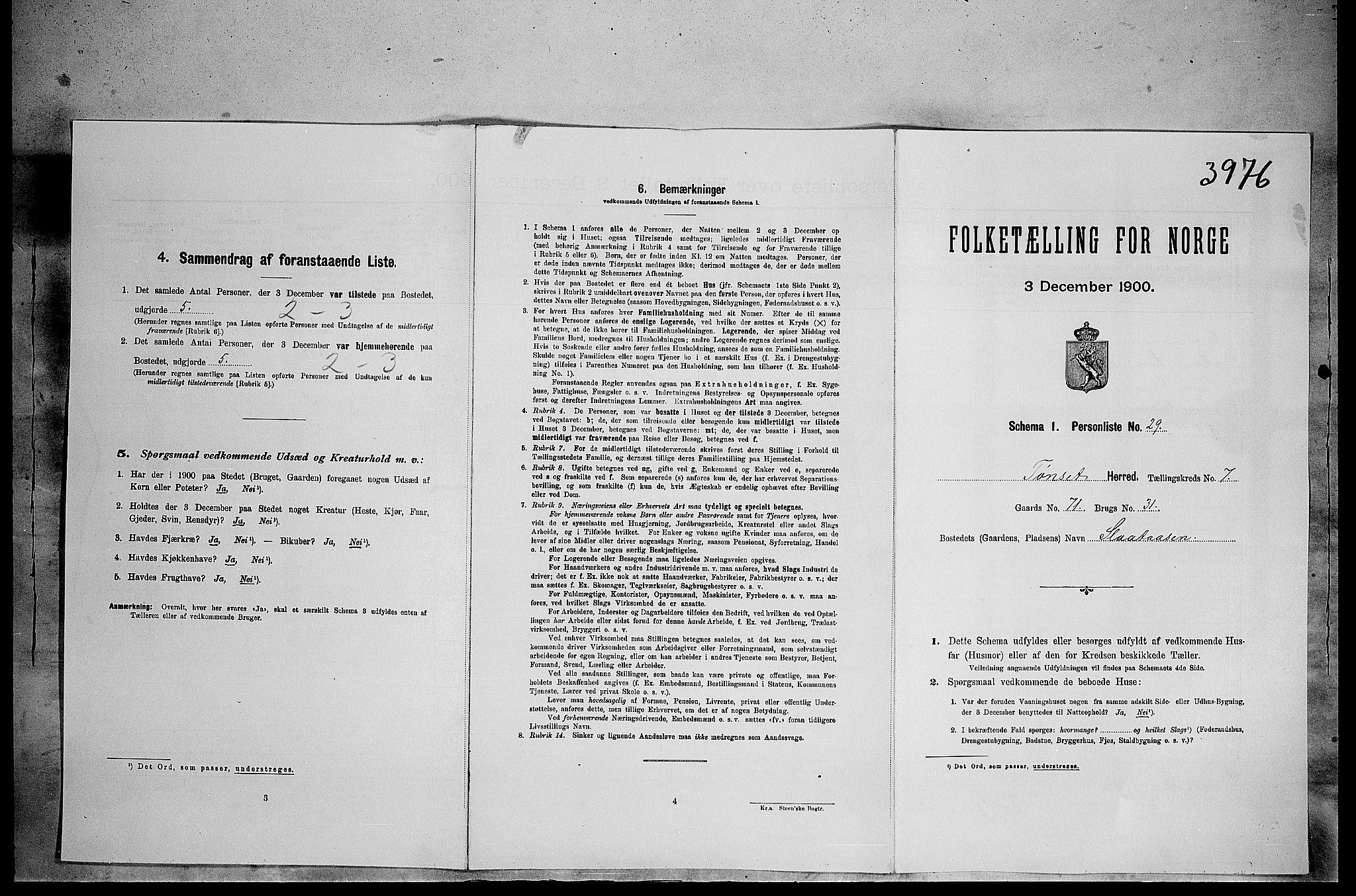 SAH, Folketelling 1900 for 0437 Tynset herred, 1900, s. 673