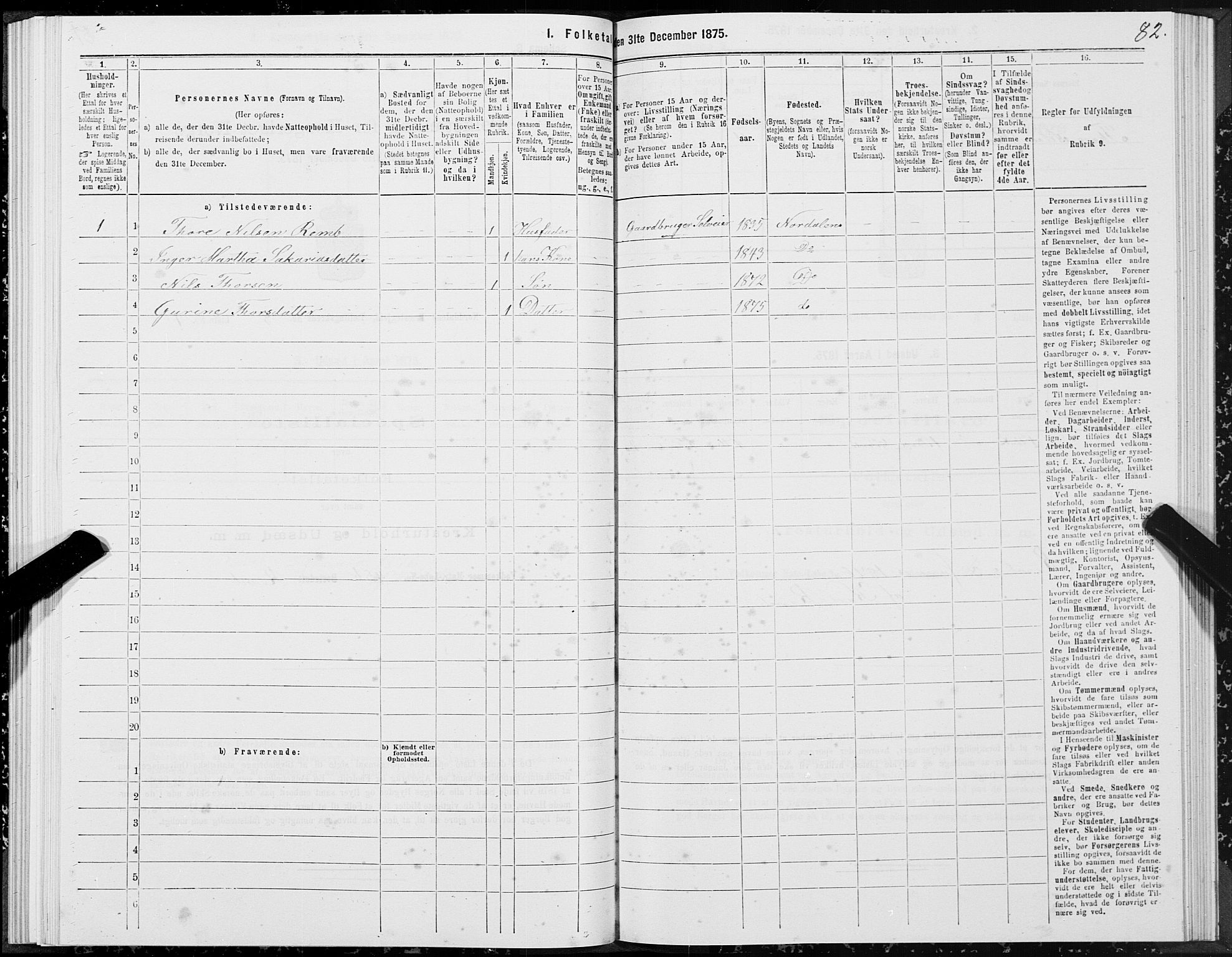 SAT, Folketelling 1875 for 1524P Norddal prestegjeld, 1875, s. 4082