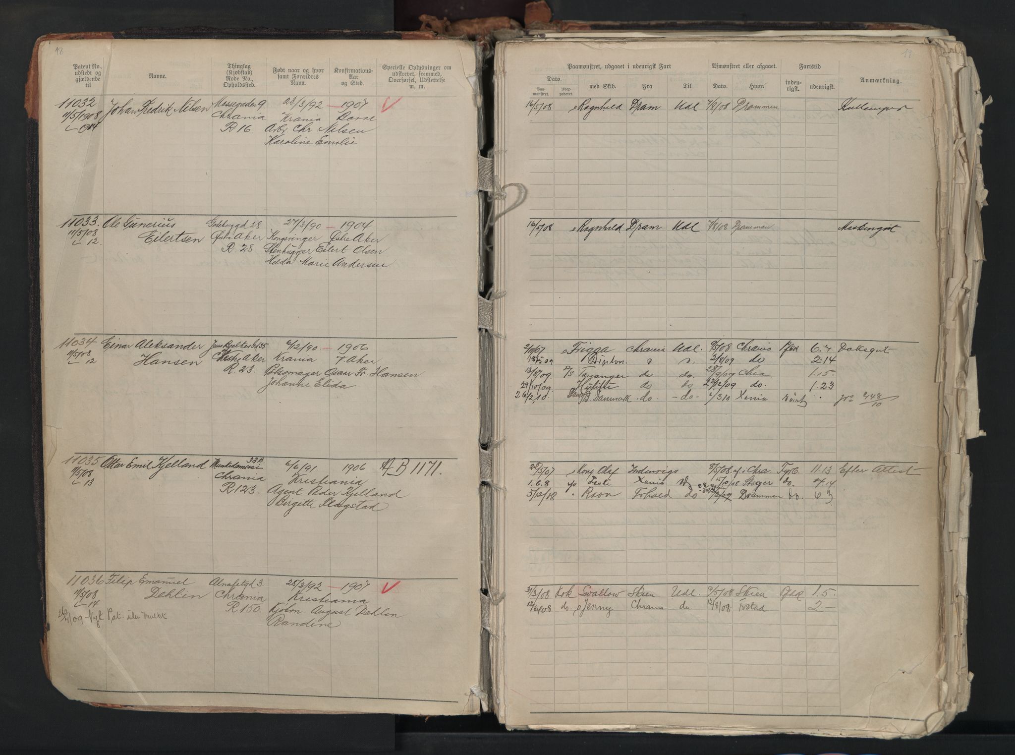 Oslo sjømannskontor, AV/SAO-A-10595/F/Fb/L0001: Annotasjonsrulle, 1908-1938, s. 18-19