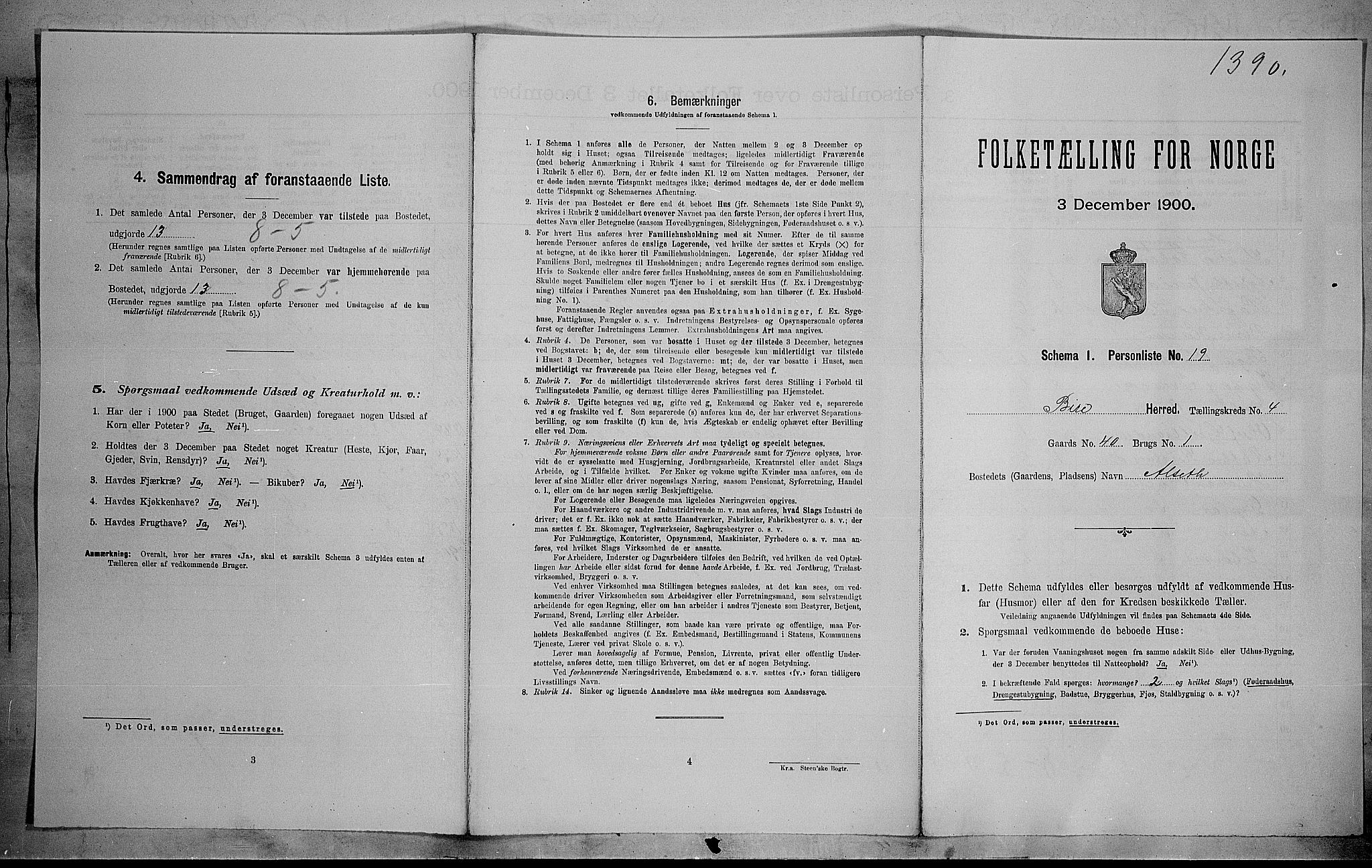 SAH, Folketelling 1900 for 0525 Biri herred, 1900, s. 558