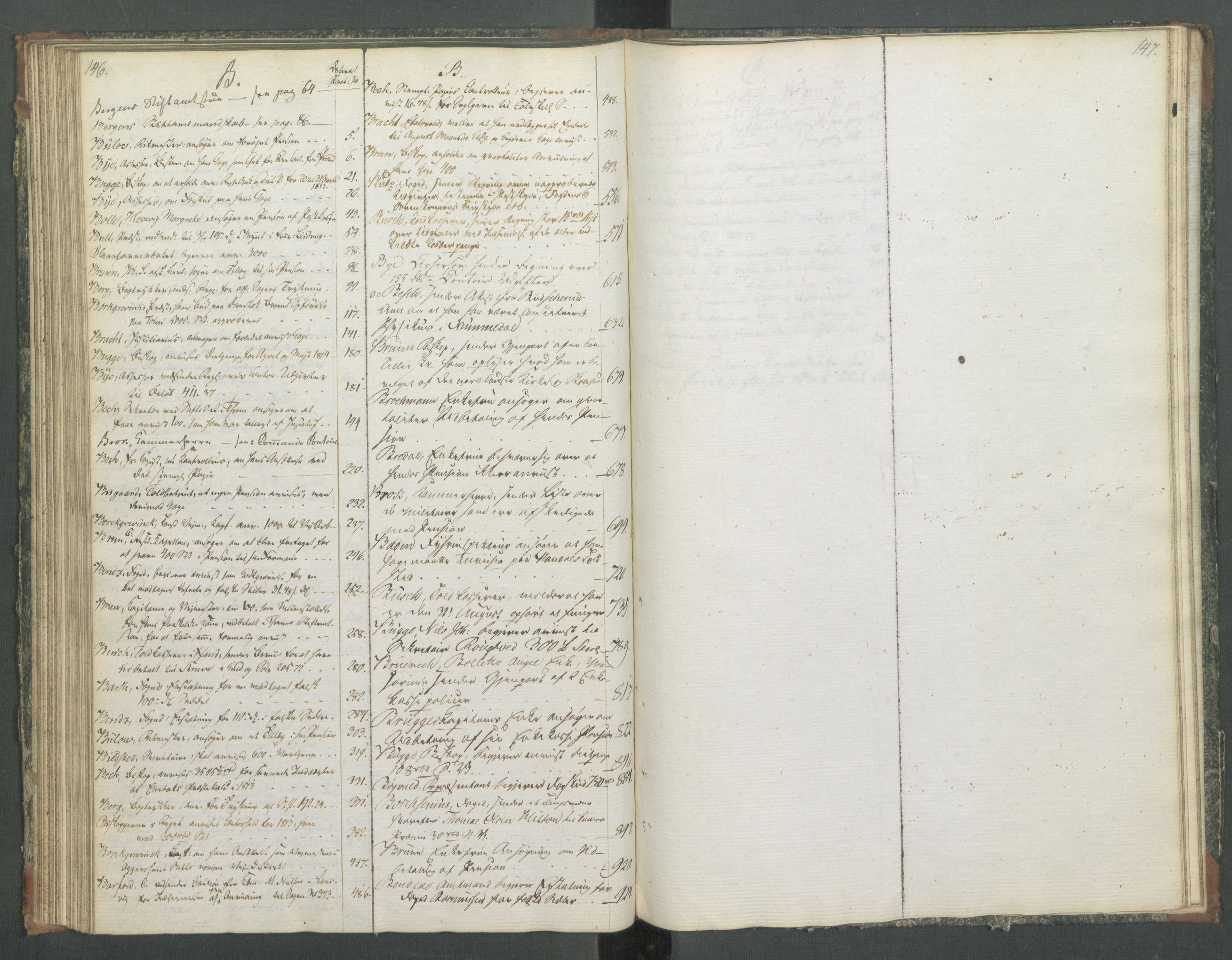 Departementene i 1814, AV/RA-S-3899/Fa/L0014: Bokholderkontoret - Register til journalen, 1814-1815, s. 146-147