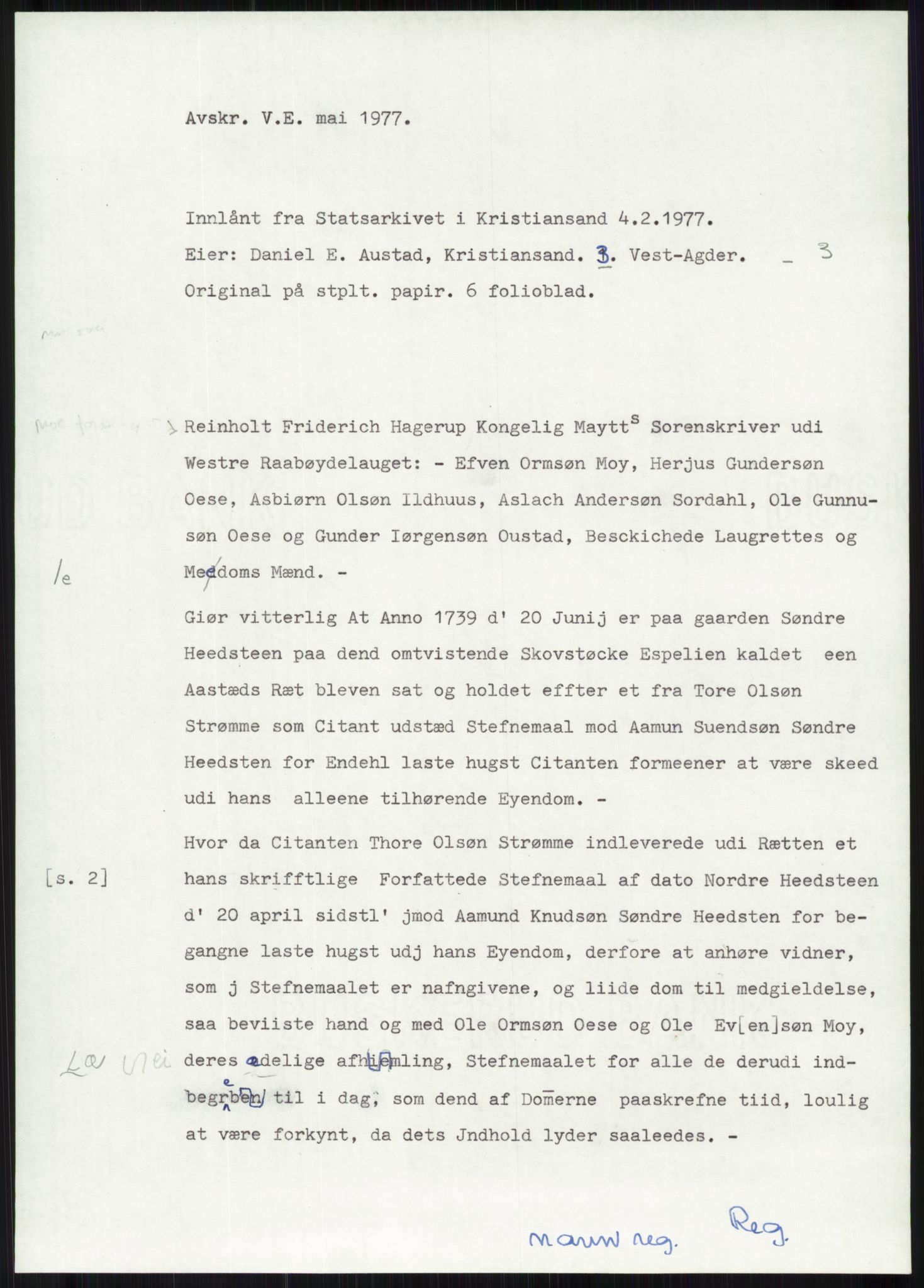 Samlinger til kildeutgivelse, Diplomavskriftsamlingen, AV/RA-EA-4053/H/Ha, s. 345