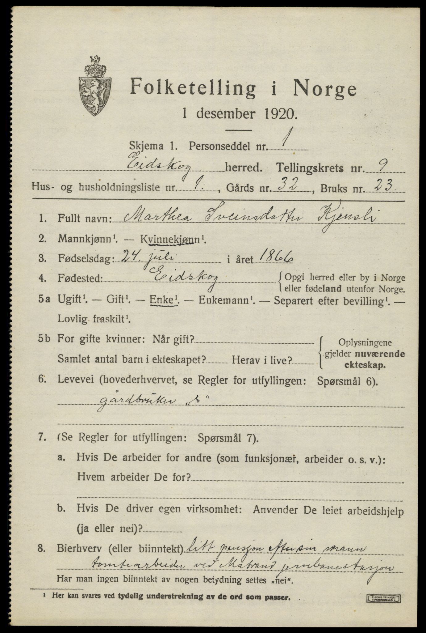 SAH, Folketelling 1920 for 0420 Eidskog herred, 1920, s. 10171