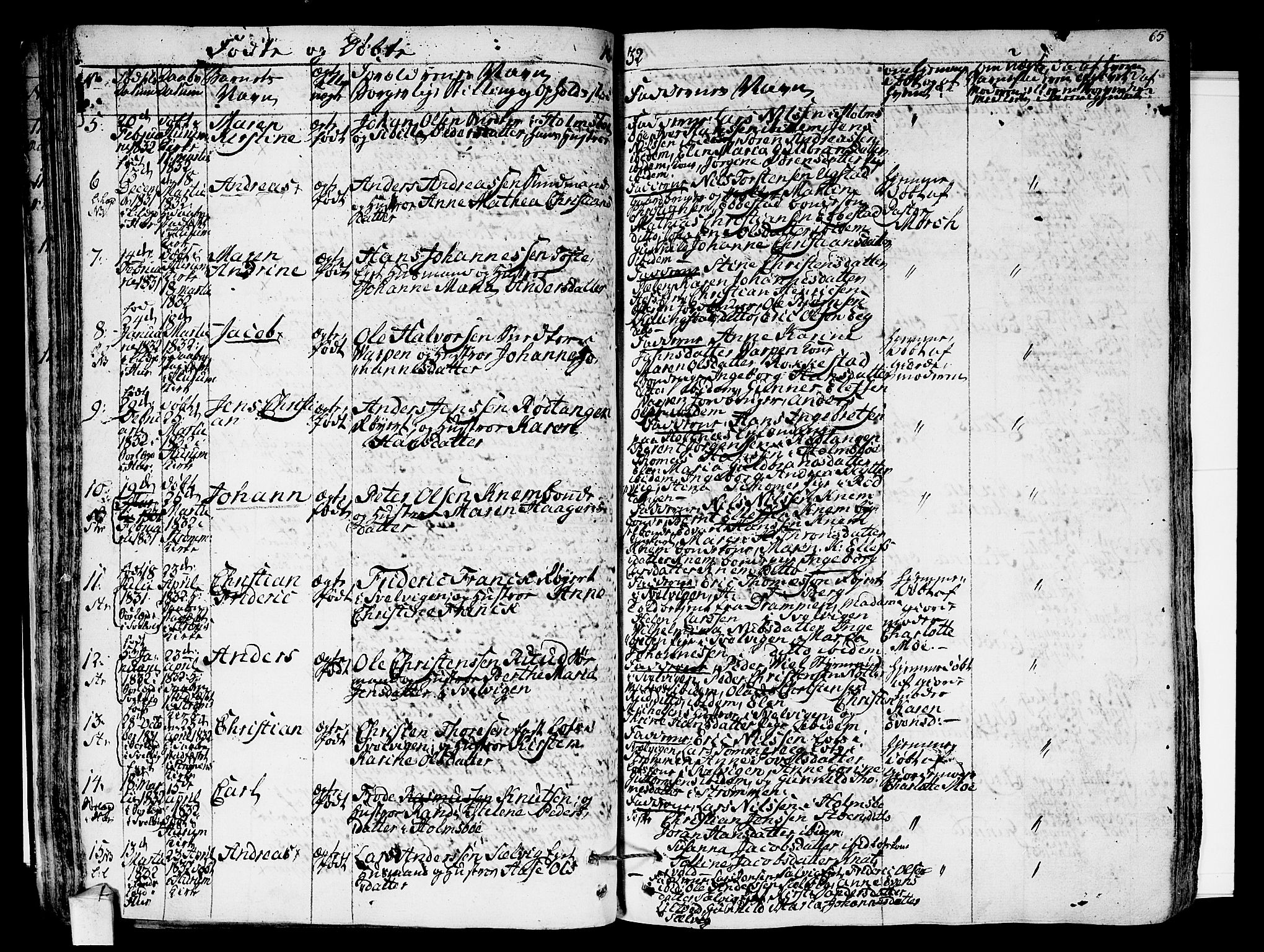 Hurum kirkebøker, SAKO/A-229/F/Fa/L0010: Ministerialbok nr. 10, 1827-1846, s. 65