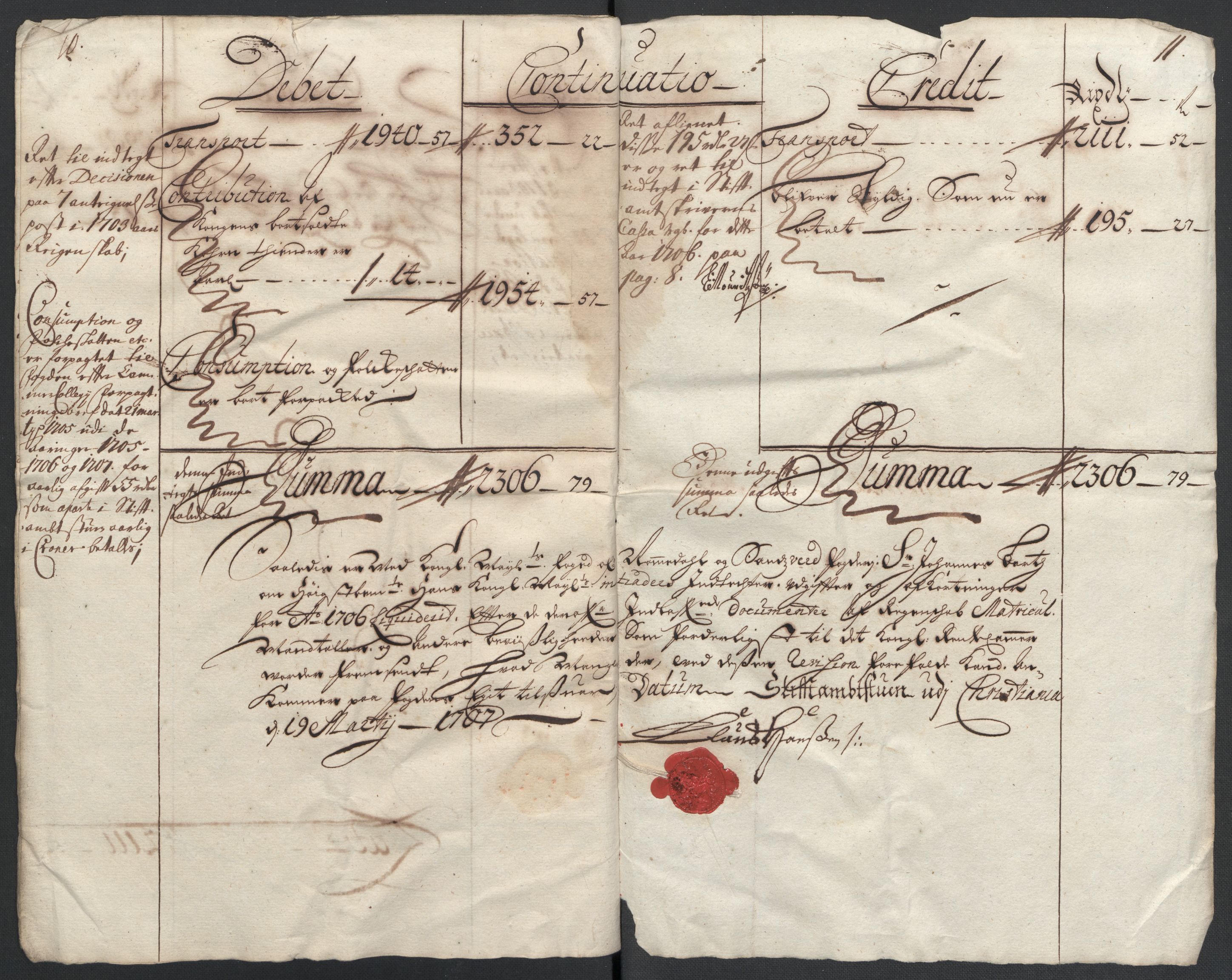 Rentekammeret inntil 1814, Reviderte regnskaper, Fogderegnskap, AV/RA-EA-4092/R24/L1583: Fogderegnskap Numedal og Sandsvær, 1705-1706, s. 221