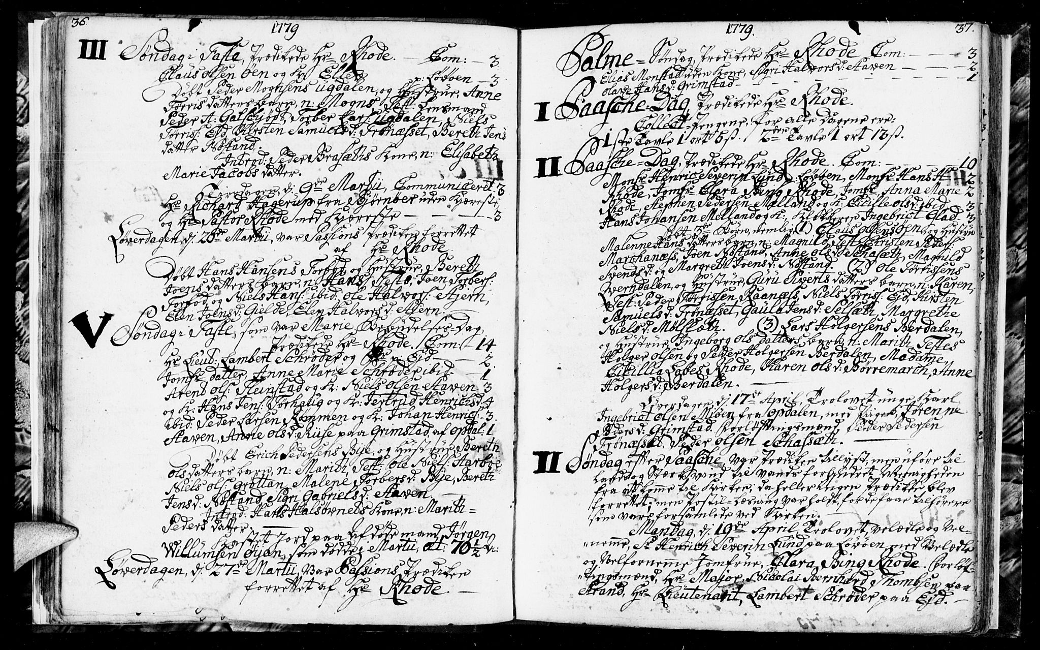 Ministerialprotokoller, klokkerbøker og fødselsregistre - Sør-Trøndelag, SAT/A-1456/655/L0685: Klokkerbok nr. 655C01, 1777-1788, s. 36-37