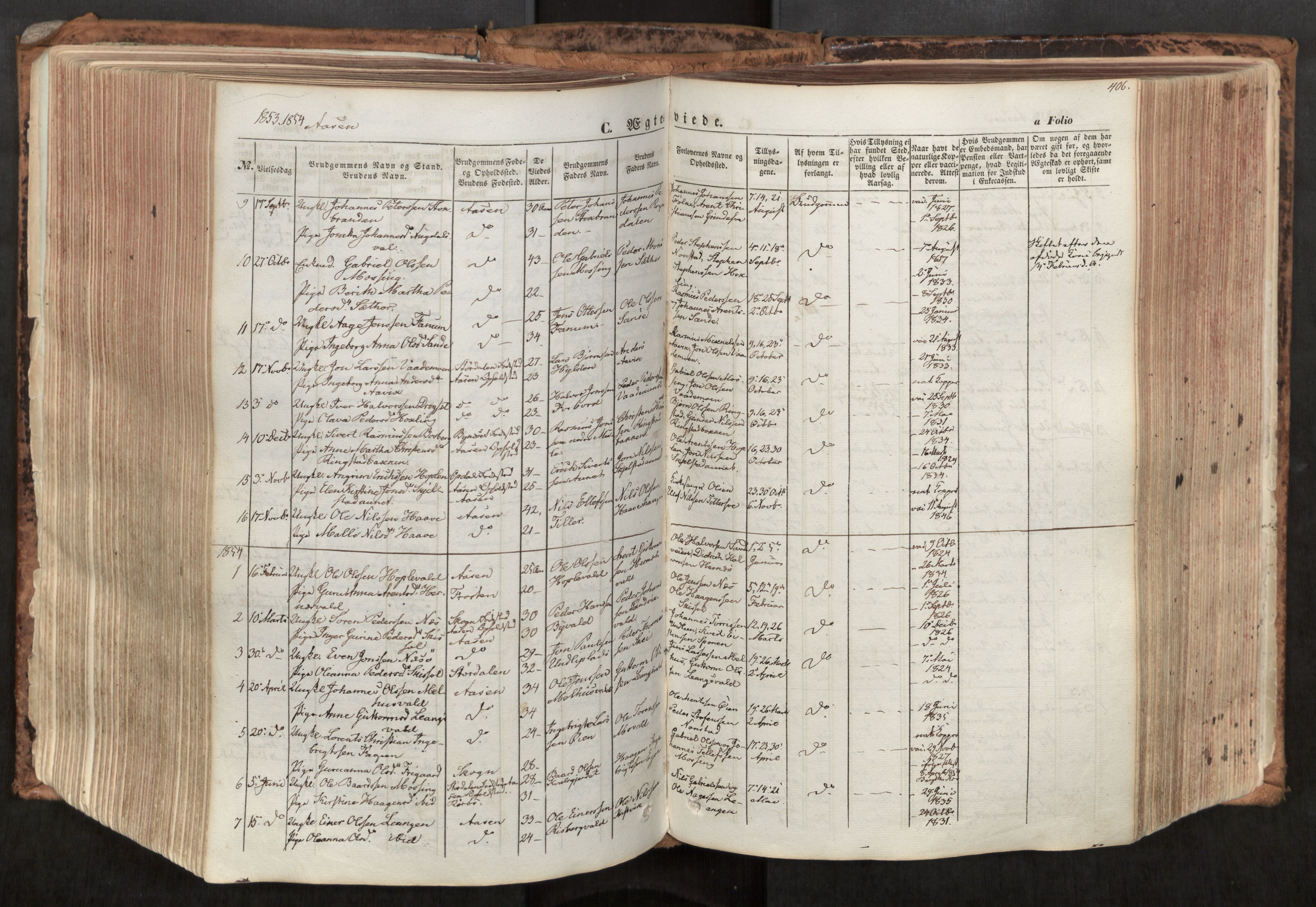 Ministerialprotokoller, klokkerbøker og fødselsregistre - Nord-Trøndelag, AV/SAT-A-1458/713/L0116: Ministerialbok nr. 713A07, 1850-1877, s. 406