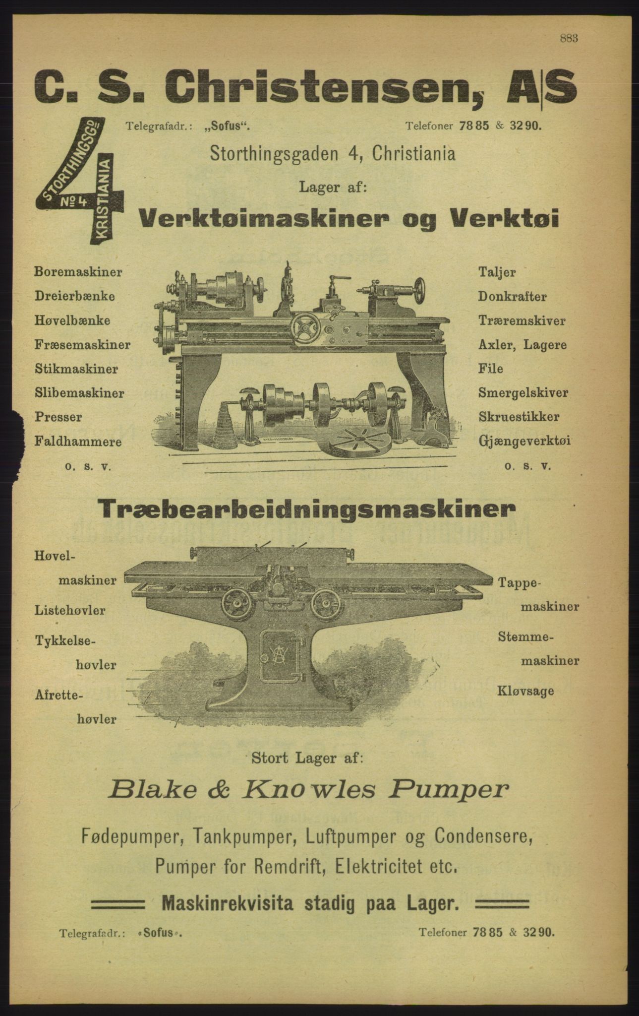 Kristiania/Oslo adressebok, PUBL/-, 1905, s. 883