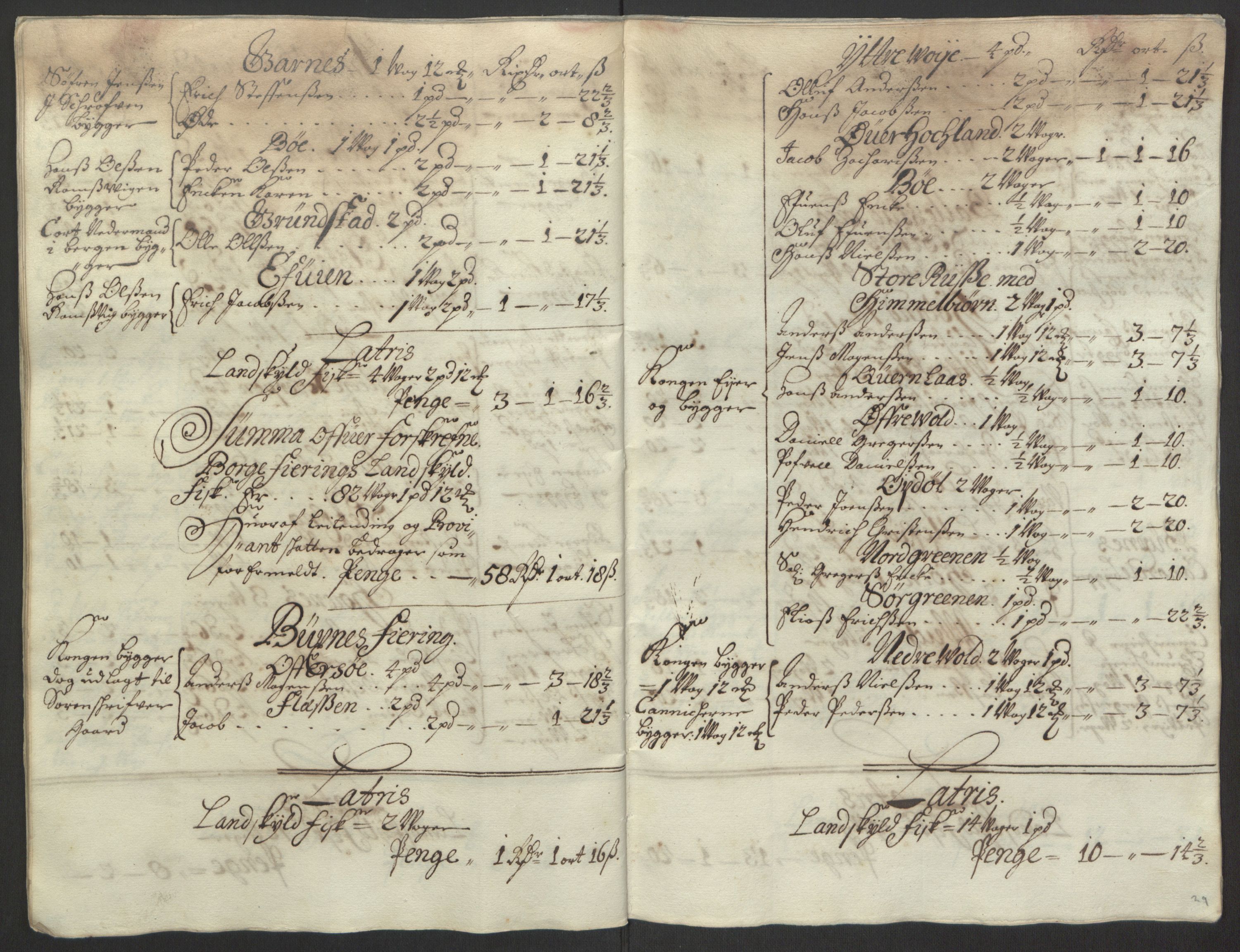 Rentekammeret inntil 1814, Reviderte regnskaper, Fogderegnskap, RA/EA-4092/R67/L4677: Fogderegnskap Vesterålen, Andenes og Lofoten, 1694-1695, s. 43