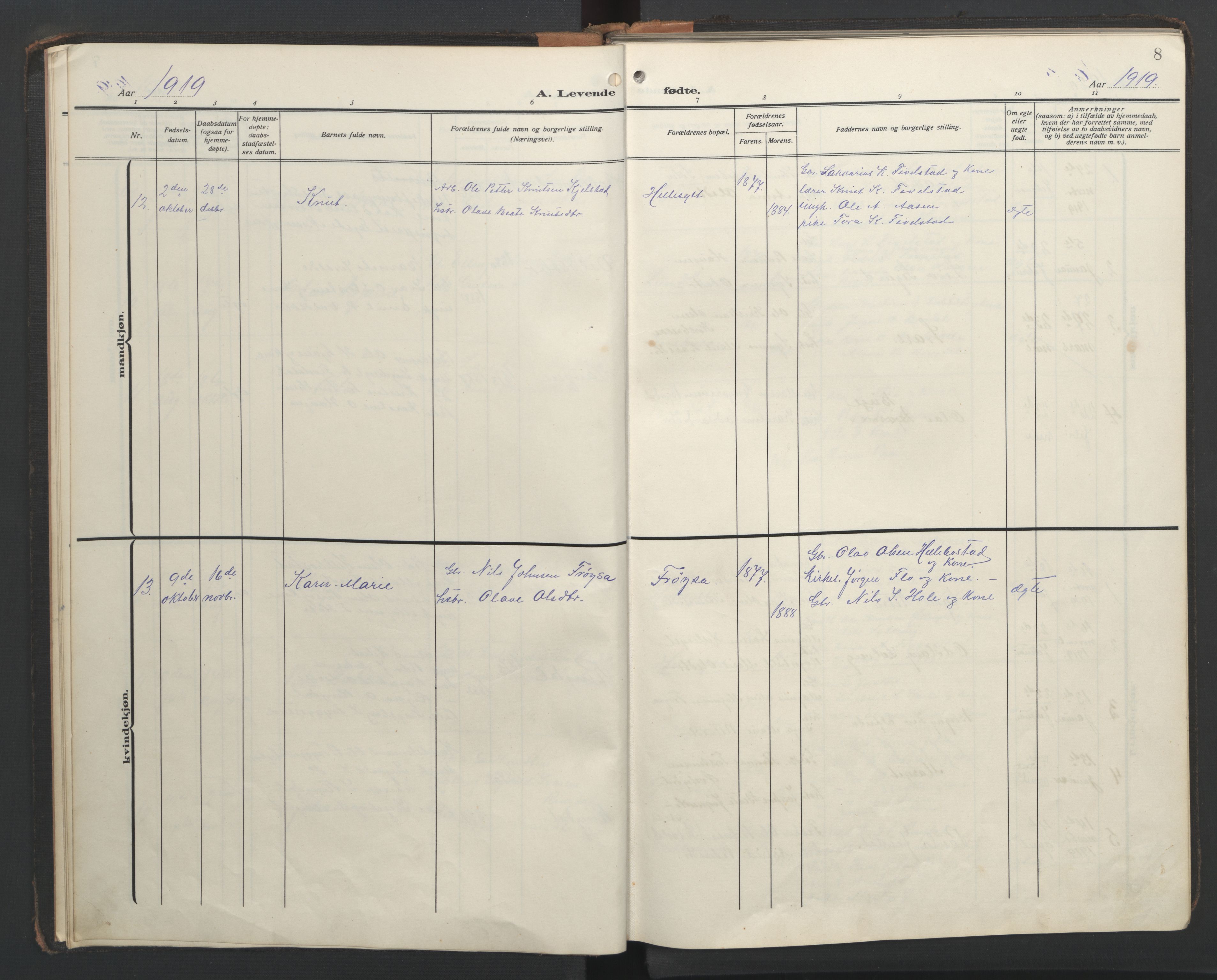 Ministerialprotokoller, klokkerbøker og fødselsregistre - Møre og Romsdal, AV/SAT-A-1454/517/L0232: Klokkerbok nr. 517C05, 1910-1946, s. 8