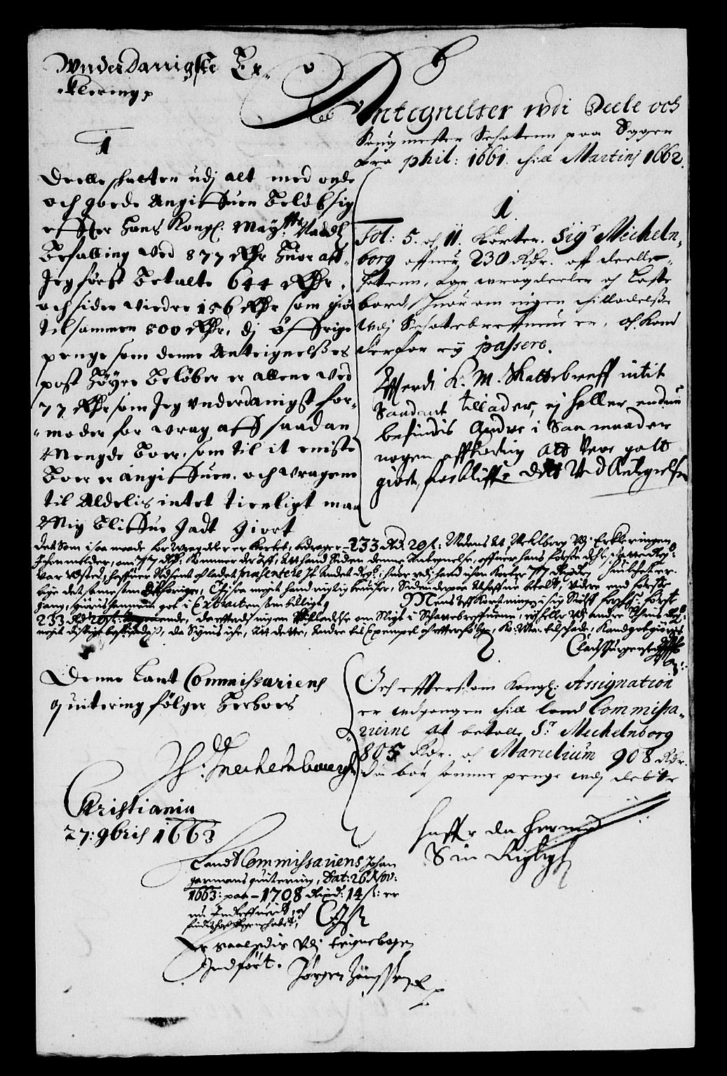 Rentekammeret inntil 1814, Reviderte regnskaper, Lensregnskaper, AV/RA-EA-5023/R/Rb/Rbm/L0010: Eiker len, 1660-1663