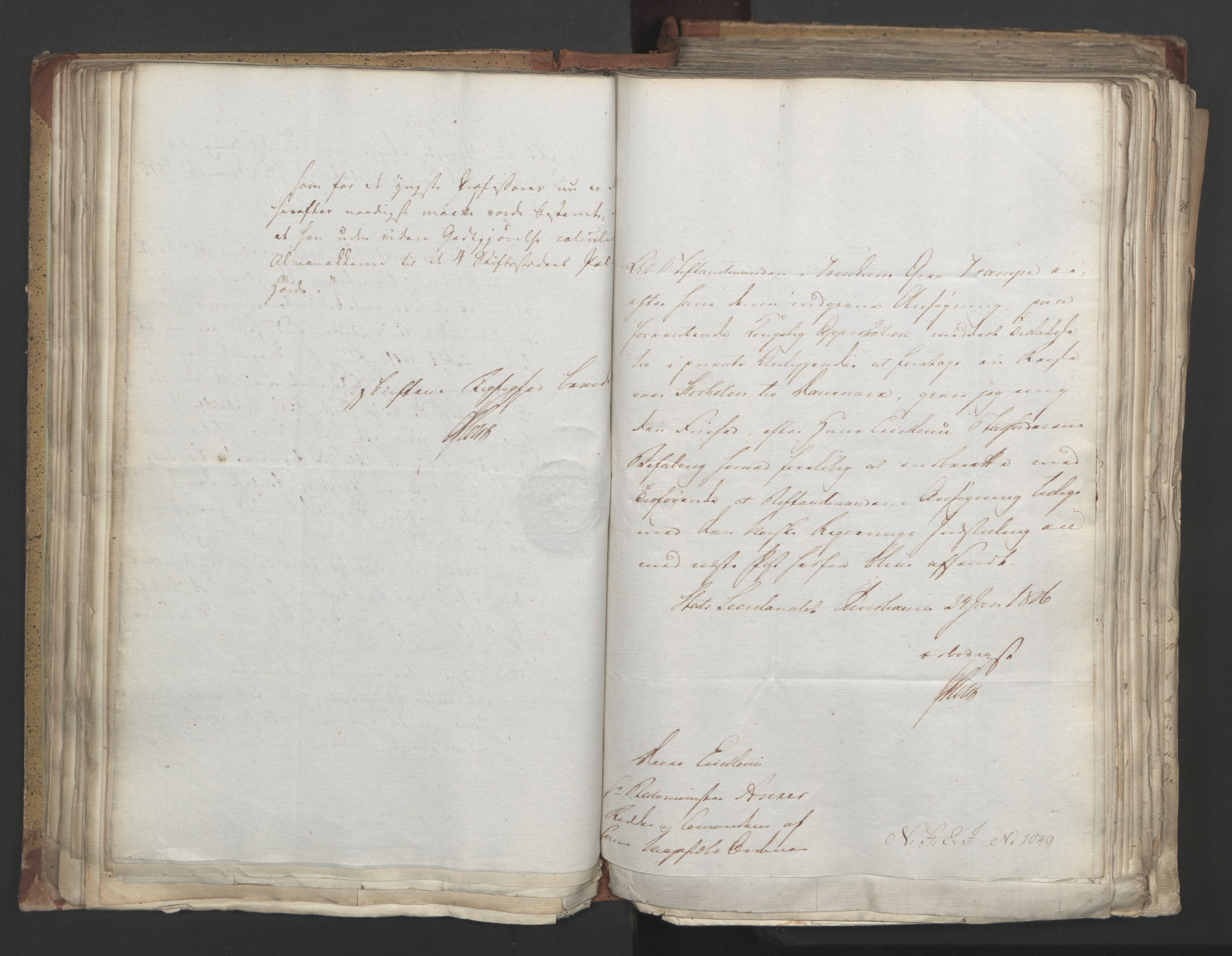 Statsrådsavdelingen i Stockholm, AV/RA-S-1003/D/Da/L0005: Regjeringsinnstillinger nr. 1000-1246, 1816, s. 107
