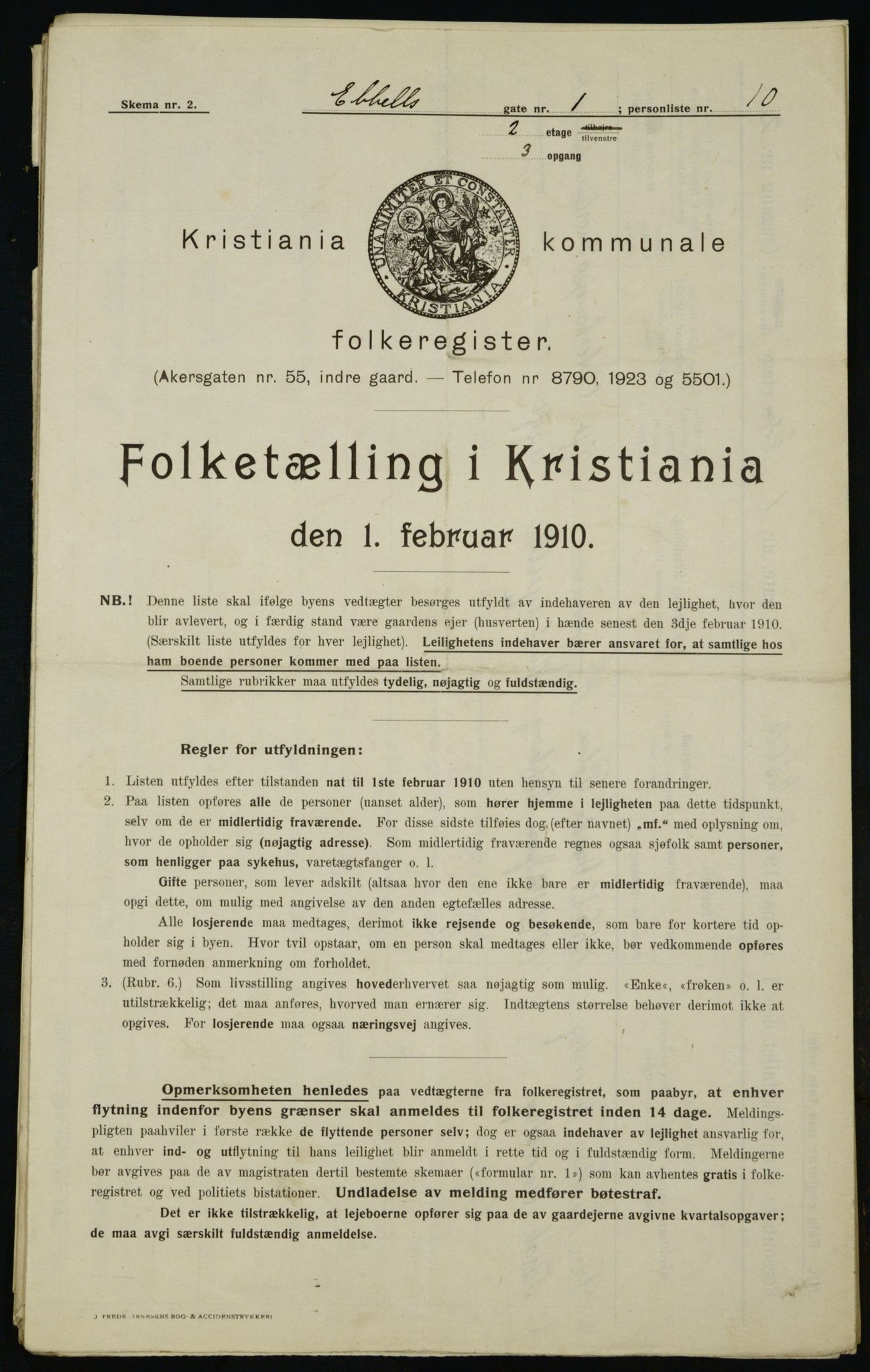 OBA, Kommunal folketelling 1.2.1910 for Kristiania, 1910, s. 17115