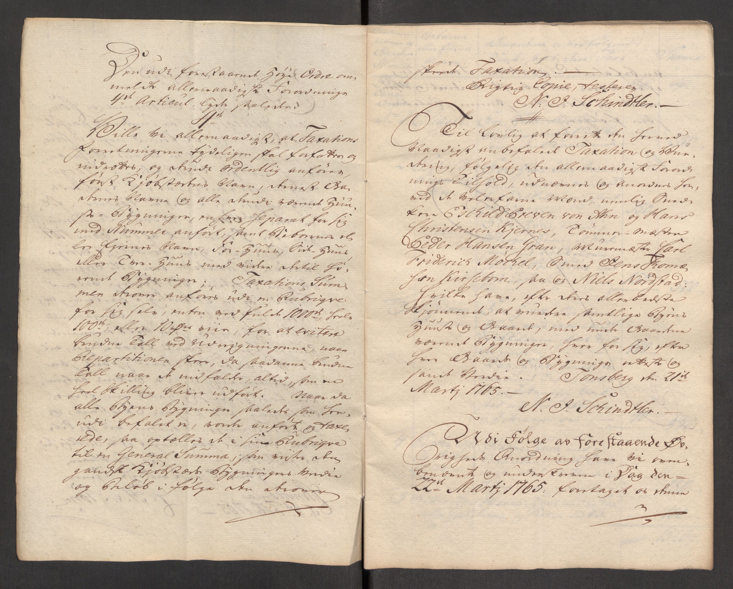 Kommersekollegiet, Brannforsikringskontoret 1767-1814, RA/EA-5458/F/Fa/L0056/0001: Tønsberg / Branntakstprotokoll, 1765, s. 4
