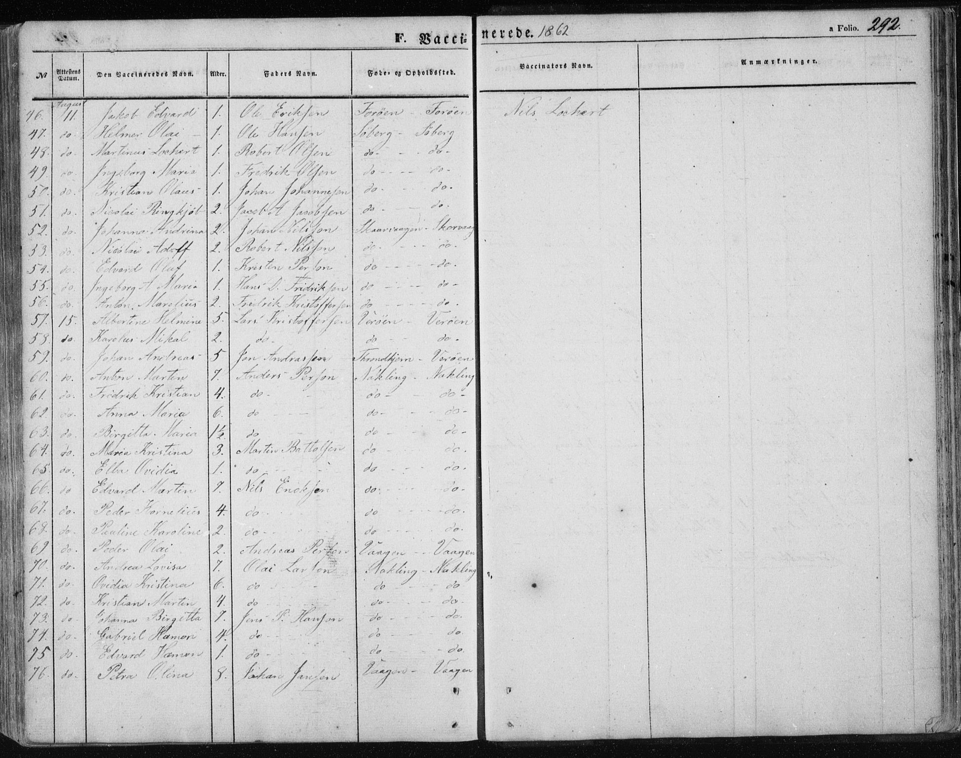 Ministerialprotokoller, klokkerbøker og fødselsregistre - Nordland, AV/SAT-A-1459/891/L1300: Ministerialbok nr. 891A05, 1856-1870, s. 292
